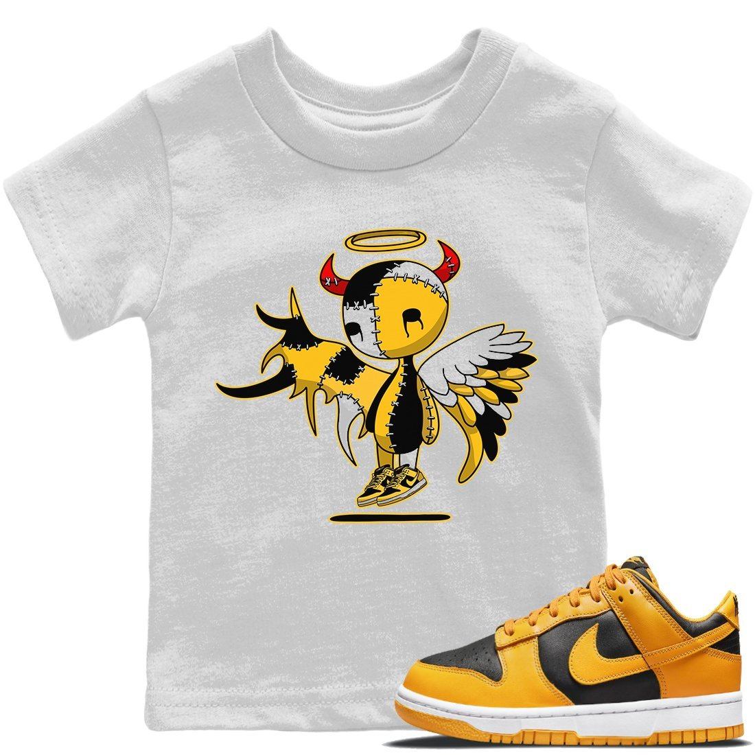 Dunk Championship Goldenrod Sneaker Match Tees Devil Angel Sneaker Tees Dunk Championship Goldenrod Jordan to match sneaker T-Shirt Kids Shirts