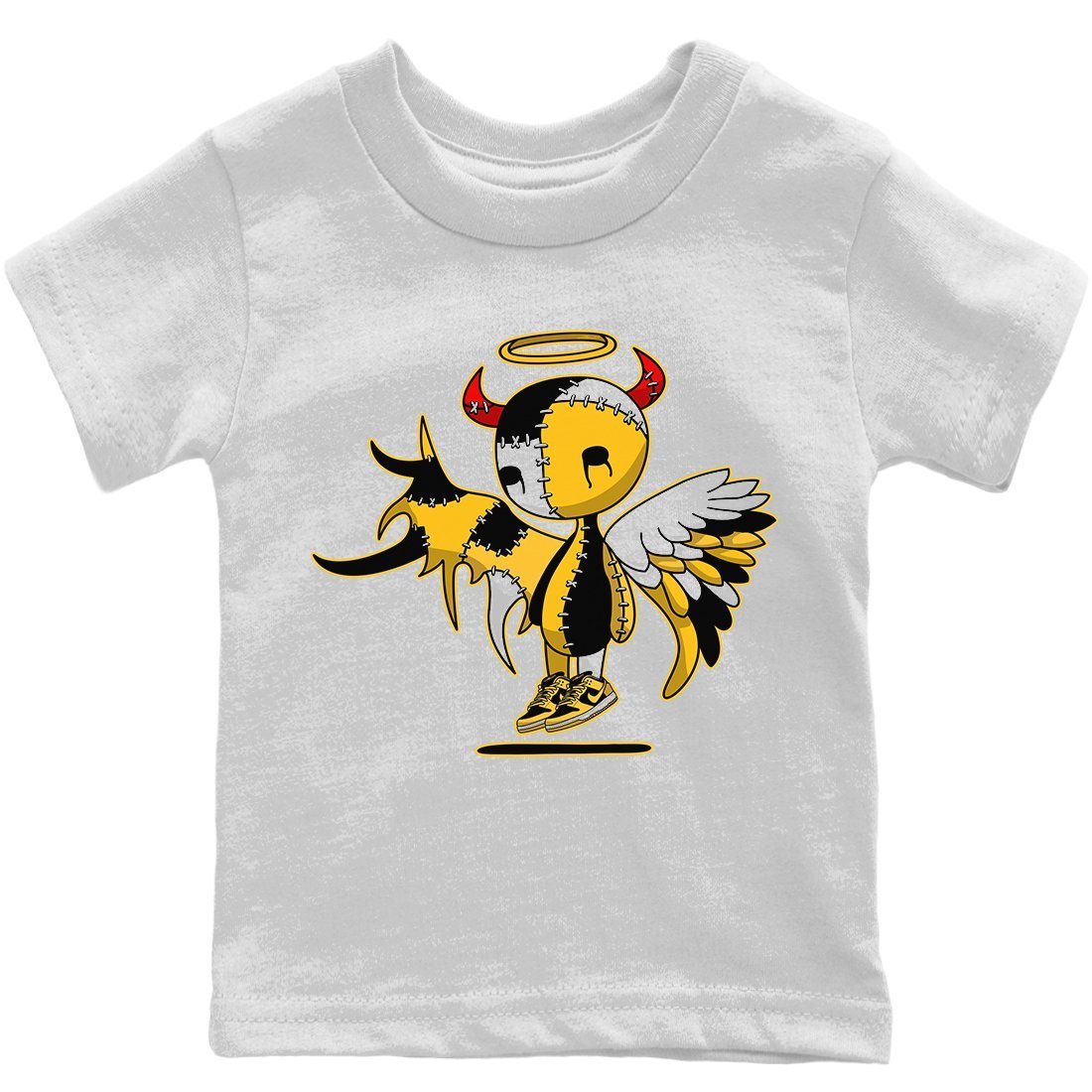 Dunk Championship Goldenrod Sneaker Match Tees Devil Angel Sneaker Tees Dunk Championship Goldenrod Jordan to match sneaker T-Shirt Kids Shirts