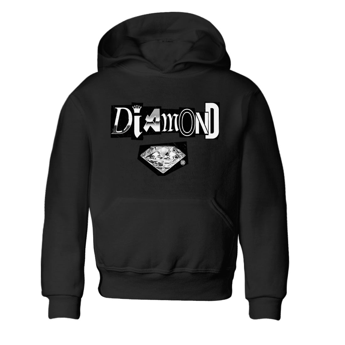 Air Jordan 14 Metallic Silver Sneaker Tees Drip Gear Zone Diamond Letter Sneaker Tees Jordan 14 Metallic Silver Shirt Kids Shirts Black 2