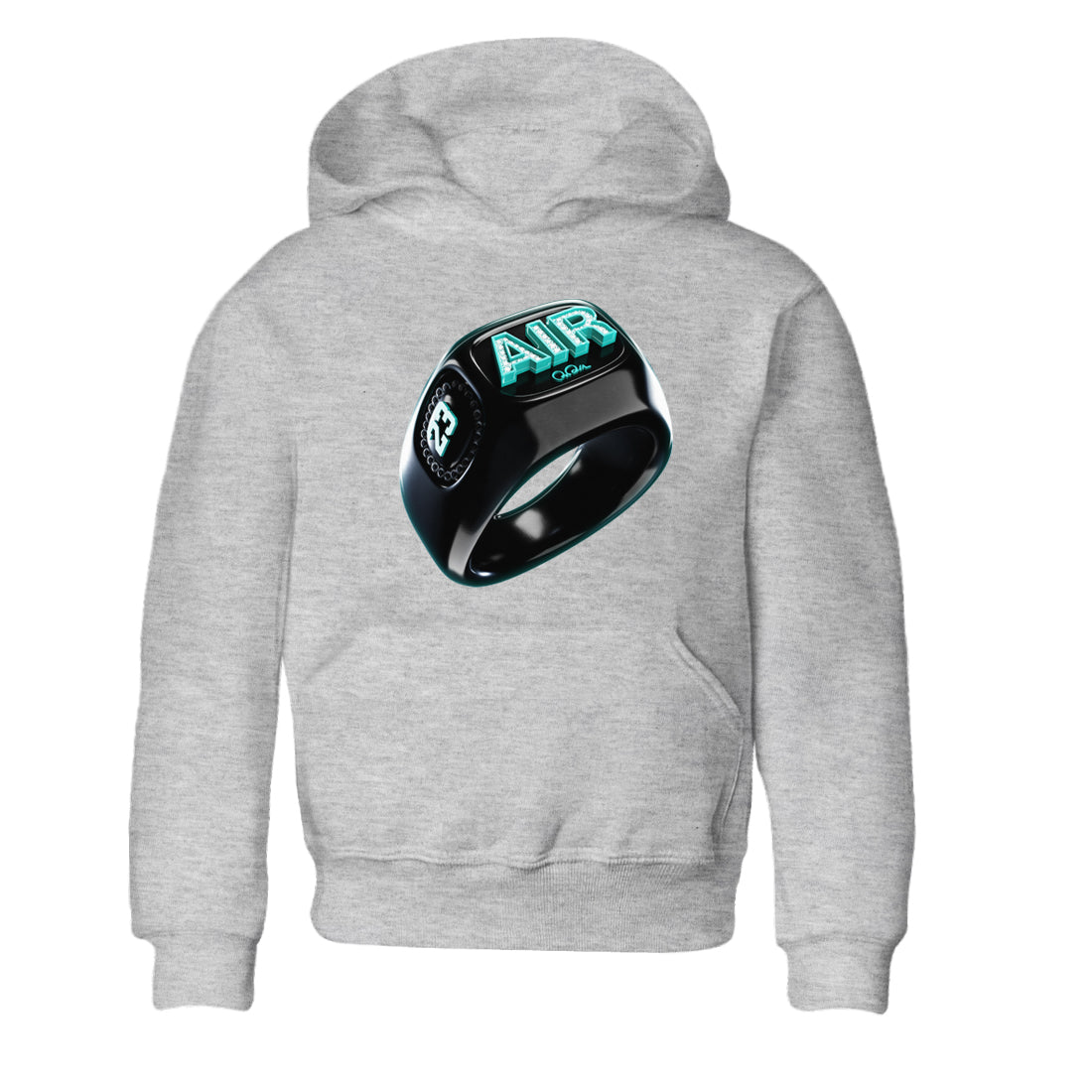 Air Force 1 Tiffany Sneaker Tees Drip Gear Zone Diamond Ring Sneaker Tees Nike Tiffany AF1Shirt Kids Shirts Heather Grey 2