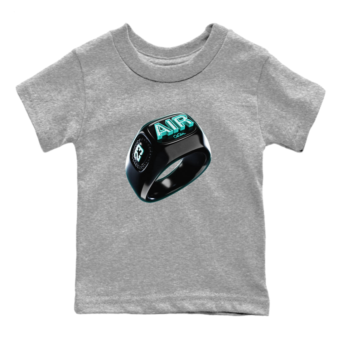 Air Force 1 Tiffany Sneaker Tees Drip Gear Zone Diamond Ring Sneaker Tees Nike Tiffany AF1Shirt Kids Shirts Heather Grey 2