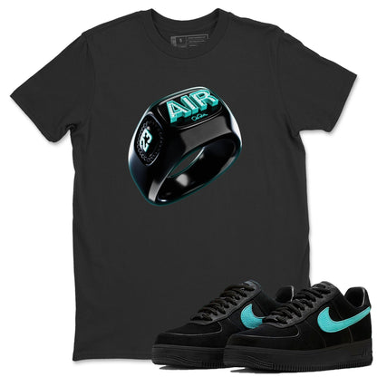 Air Force 1 Tiffany Sneaker Tees Drip Gear Zone Diamond Ring Sneaker Tees Nike Tiffany AF1Shirt Unisex Shirts Black 1