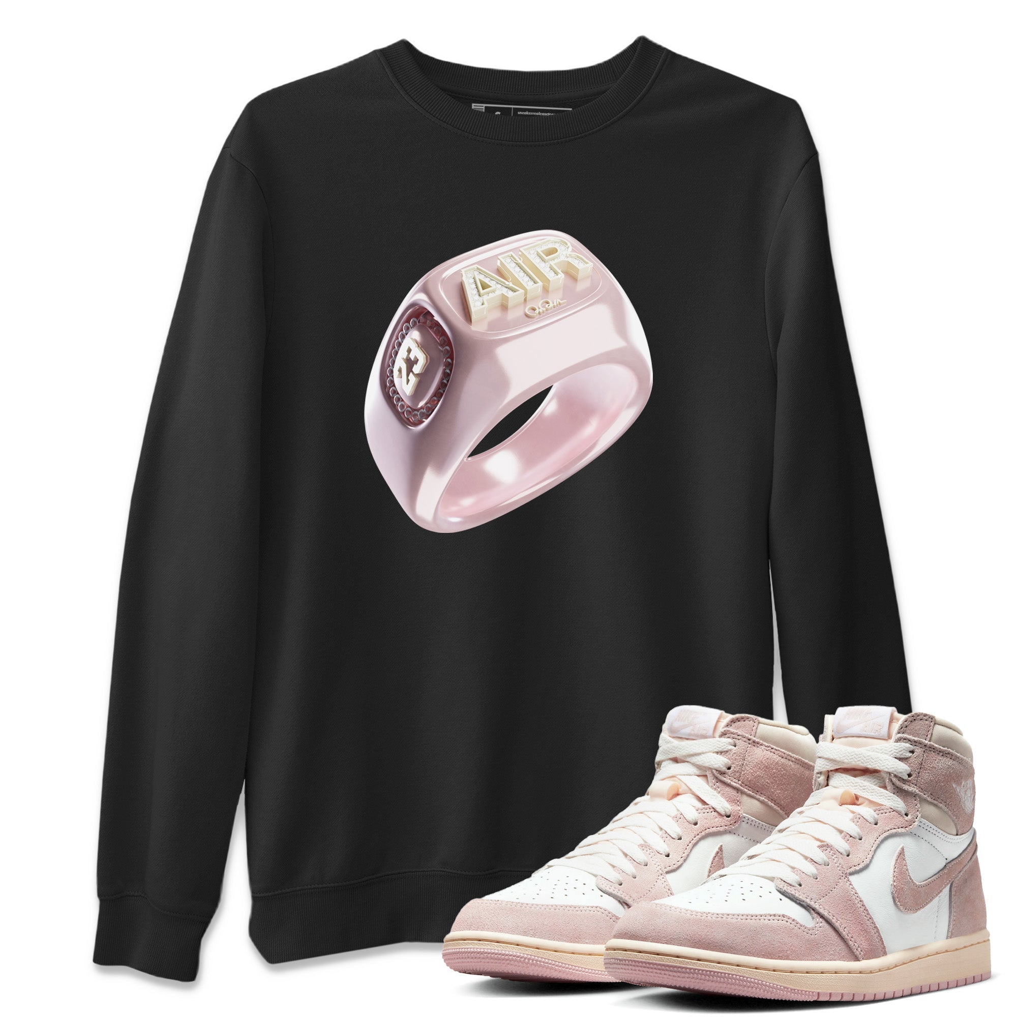 AJ1 Retro High OG Washed Pink Sneaker Tees Drip Gear Zone Diamond Ring Sneaker Tees AJ1 Retro High OG Washed Pink Shirt Unisex Shirts Black 1