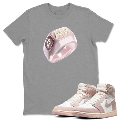 AJ1 Retro High OG Washed Pink Sneaker Tees Drip Gear Zone Diamond Ring Sneaker Tees AJ1 Retro High OG Washed Pink Shirt Unisex Shirts Heather Grey 1