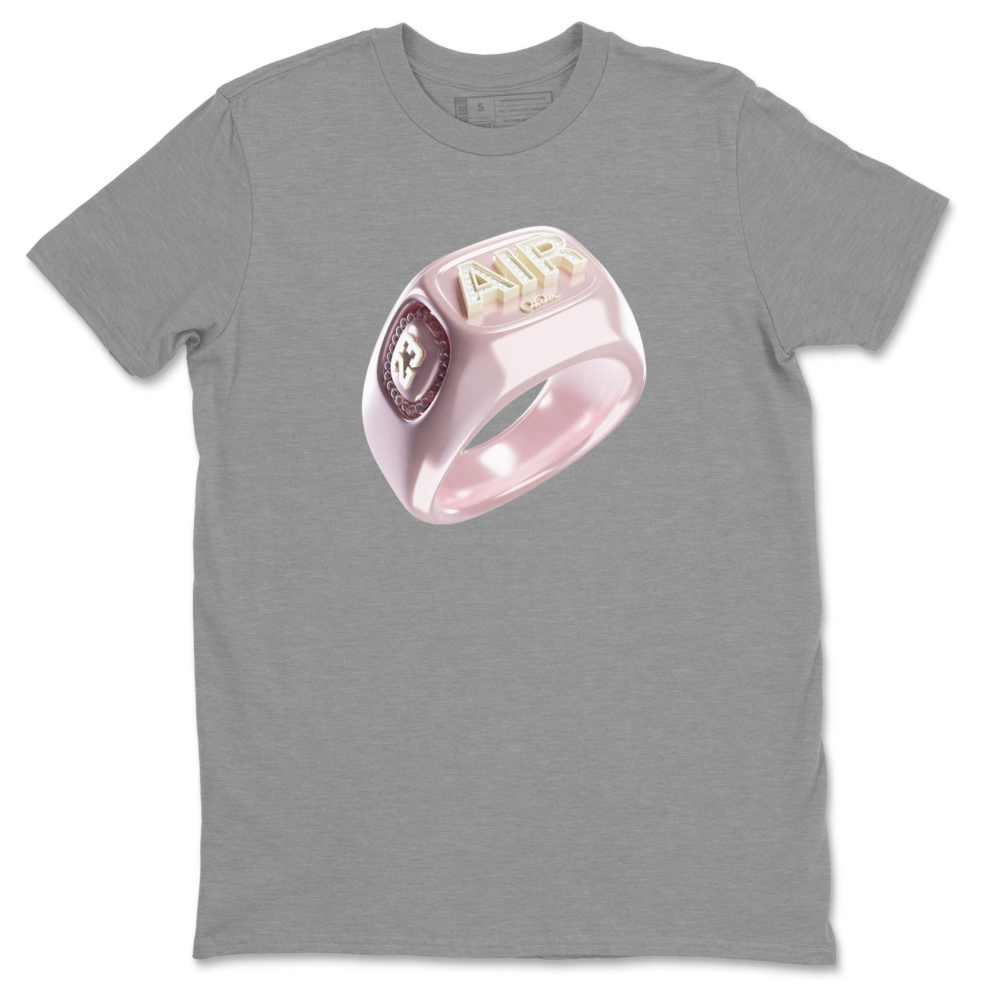 AJ1 Retro High OG Washed Pink Sneaker Tees Drip Gear Zone Diamond Ring Sneaker Tees AJ1 Retro High OG Washed Pink Shirt Unisex Shirts Heather Grey 2