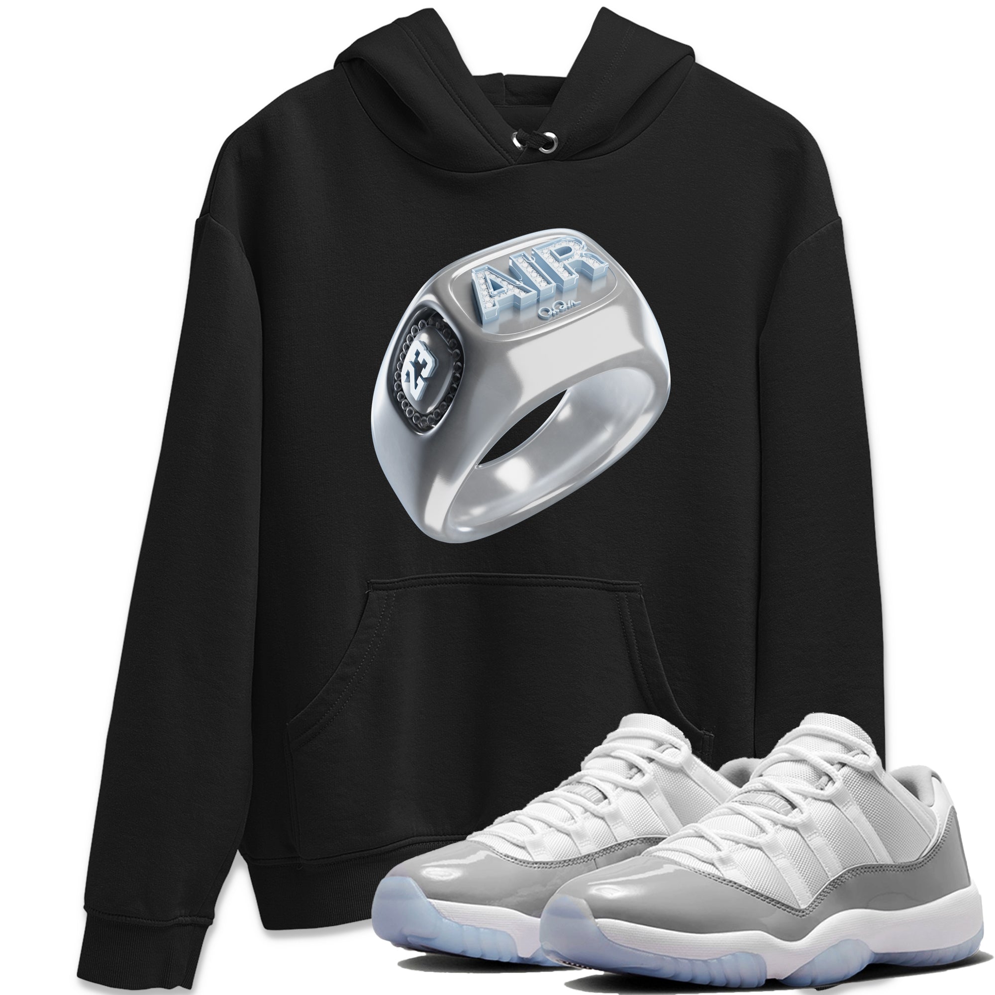 Air Jordan 11 White Cement Sneaker Tees Drip Gear Zone Diamond Ring Sneaker Tees Air Jordan 11 Cement Grey Shirt Unisex Shirts Black 1