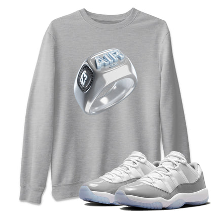 Air Jordan 11 White Cement Sneaker Tees Drip Gear Zone Diamond Ring Sneaker Tees Air Jordan 11 Cement Grey Shirt Unisex Shirts Heather Grey 1