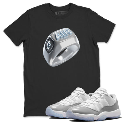 Air Jordan 11 White Cement Sneaker Tees Drip Gear Zone Diamond Ring Sneaker Tees Air Jordan 11 Cement Grey Shirt Unisex Shirts Black 1