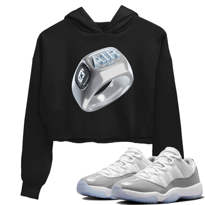 Air Jordan 11 White Cement Sneaker Tees Drip Gear Zone Diamond Ring Sneaker Tees Air Jordan 11 Cement Grey Shirt Women's Shirts Black 1