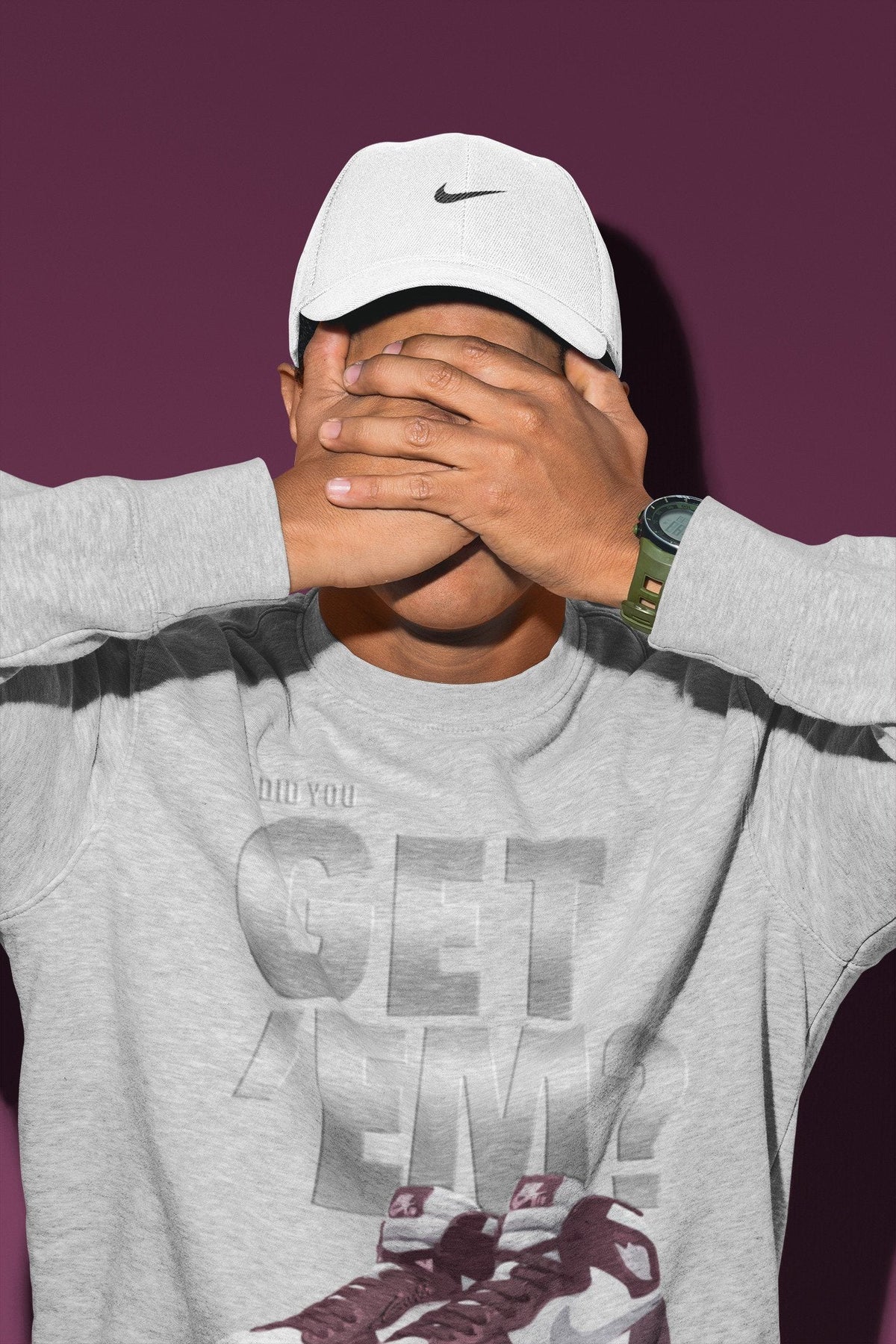 Jordan 1 Bordeaux Sneaker Matching T-Shirt Did You Get Em SNRT Sneaker Tees Jordan 1 Bordeaux Drip Gear Zone Crew Neck Tees