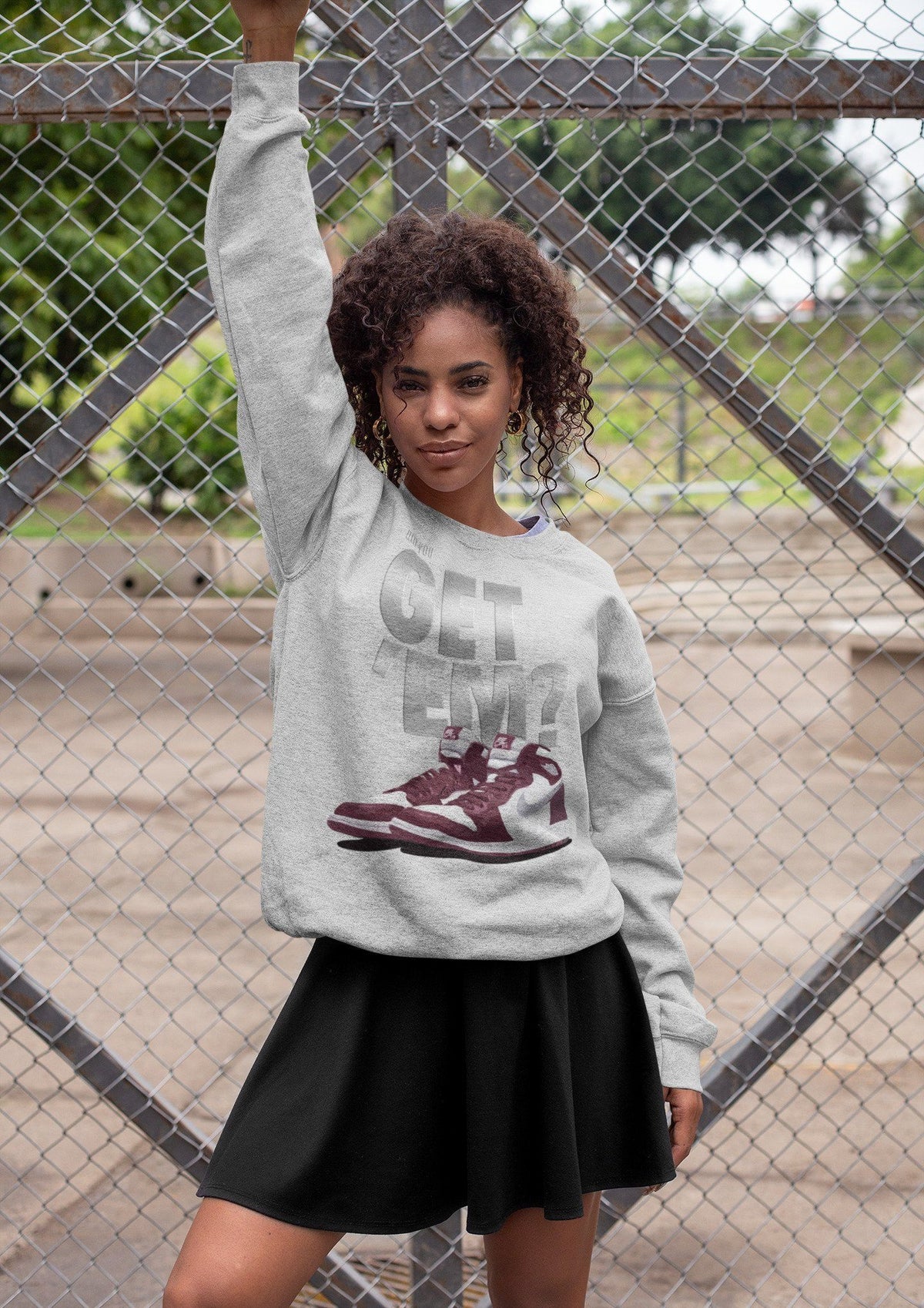Jordan 1 Bordeaux Sneaker Matching T-Shirt Did You Get Em SNRT Sneaker Tees Jordan 1 Bordeaux Drip Gear Zone Crew Neck Tees