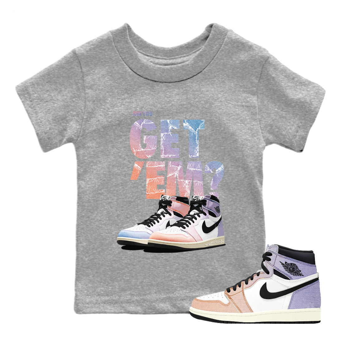 Air Jordan 1 Retro Skyline Did You Get 'Em Baby and Kids Drip Gear Zone Sneaker Tees Air Jordan 1 Retro High OG Skyline Kids Drip Gear Zone Sneaker Tees Size Chart