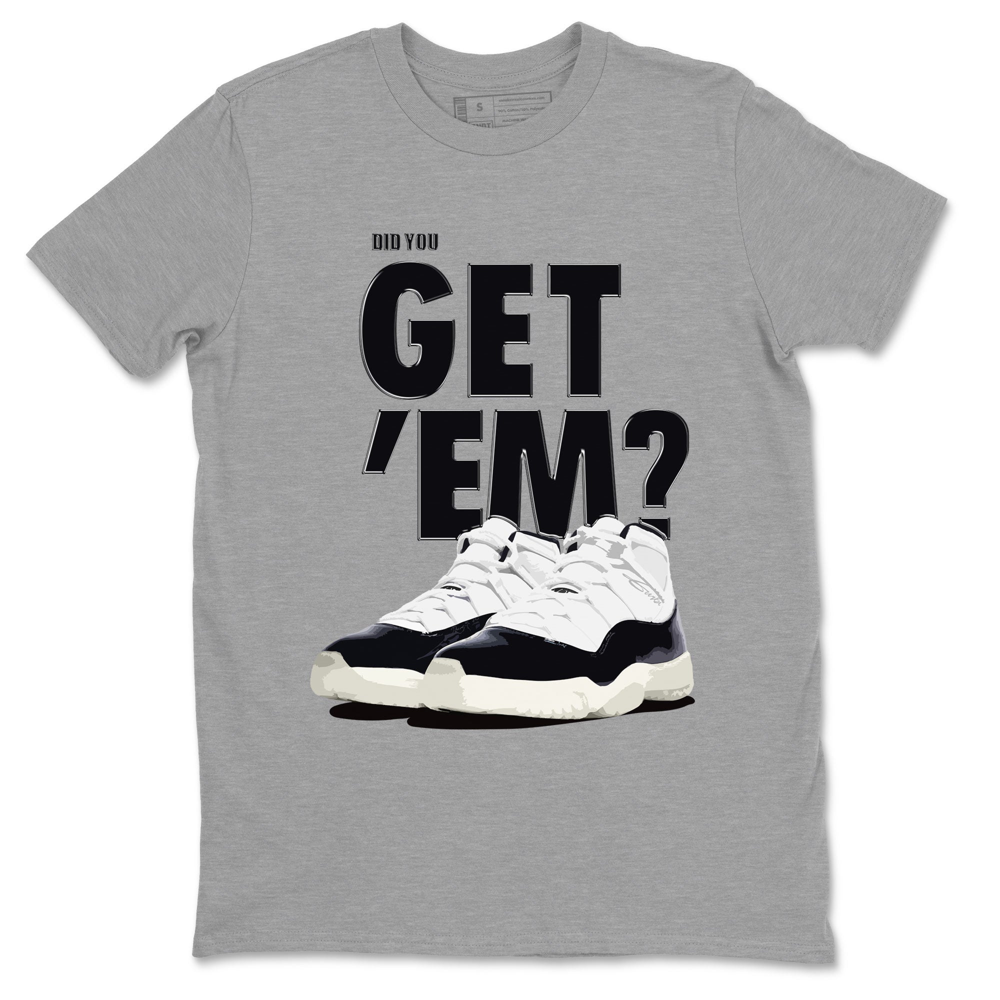 Jordan 11 Retro Gratitude shirt to match jordans Did You Get 'Em sneaker tees AJ11 Gratitude Drip Gear Zone Unisex Sneaker Matching Clothes Heather Grey 2 T-Shirt