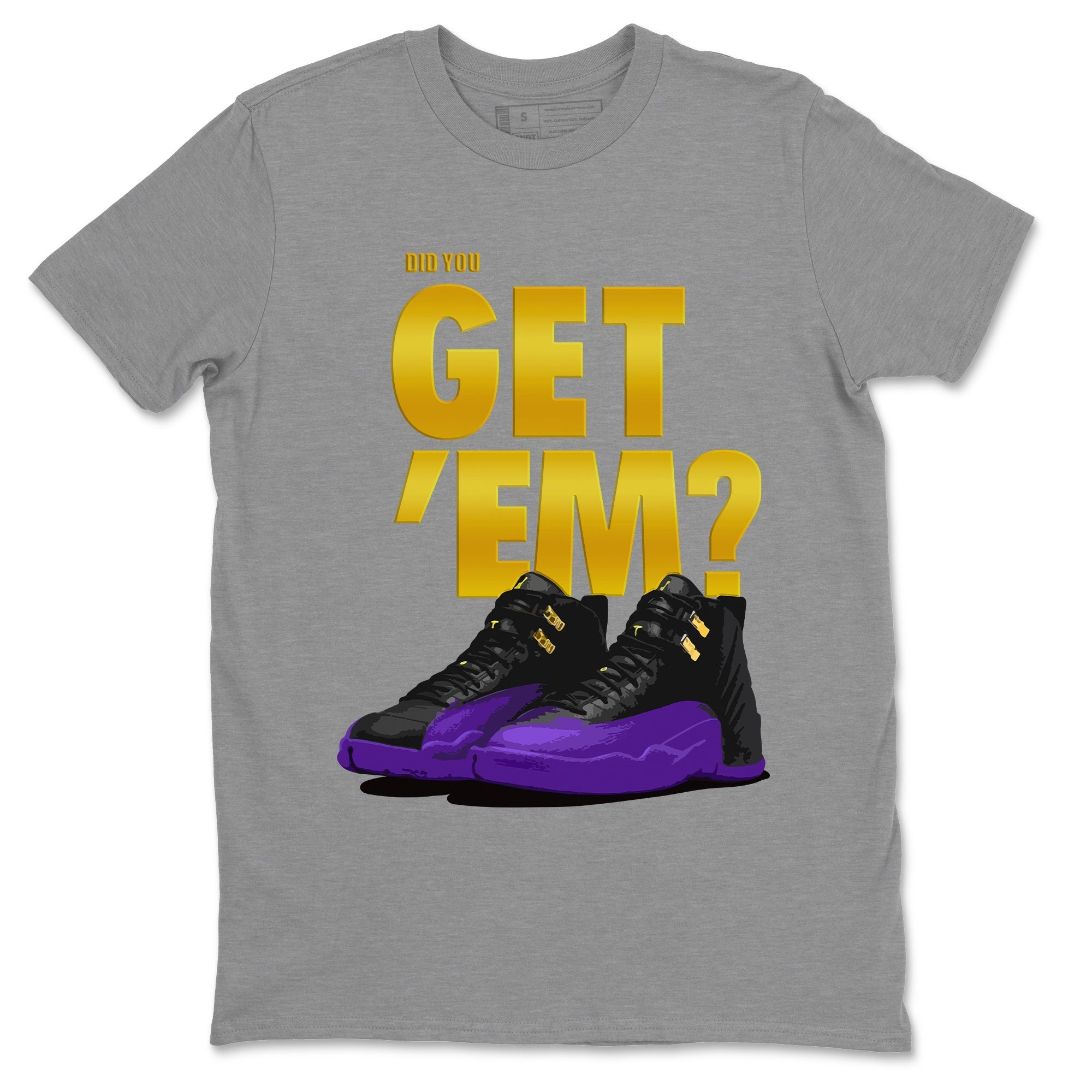 Air Jordan 12 Field Purple Sneaker Match Tees Did You Get 'Em 12s Field Purple Tees Drip Gear Zone Sneaker Matching Clothing Unisex Shirts To Match Jordan Heather Grey 2
