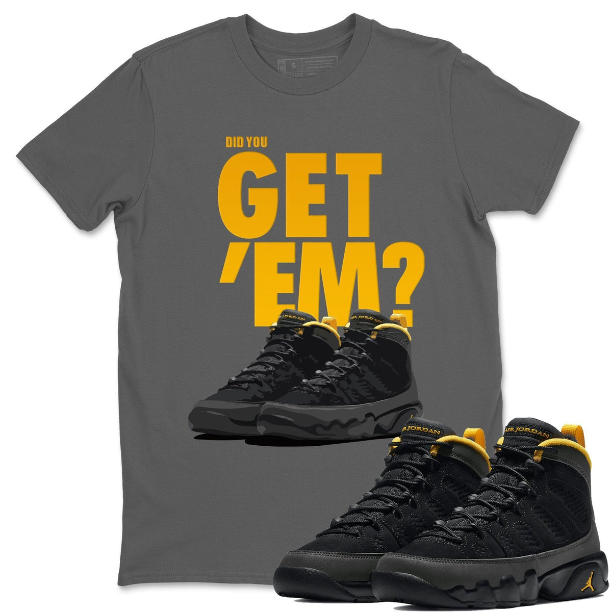 Jordan 9 University Gold Shirt To Match Jordans Did You Get Em Drip Gear Zone Sneaker Tees Jordan 9 University Gold Drip Gear Zone Drip Gear Zone Sneaker Matching Clothing Unisex Shirts