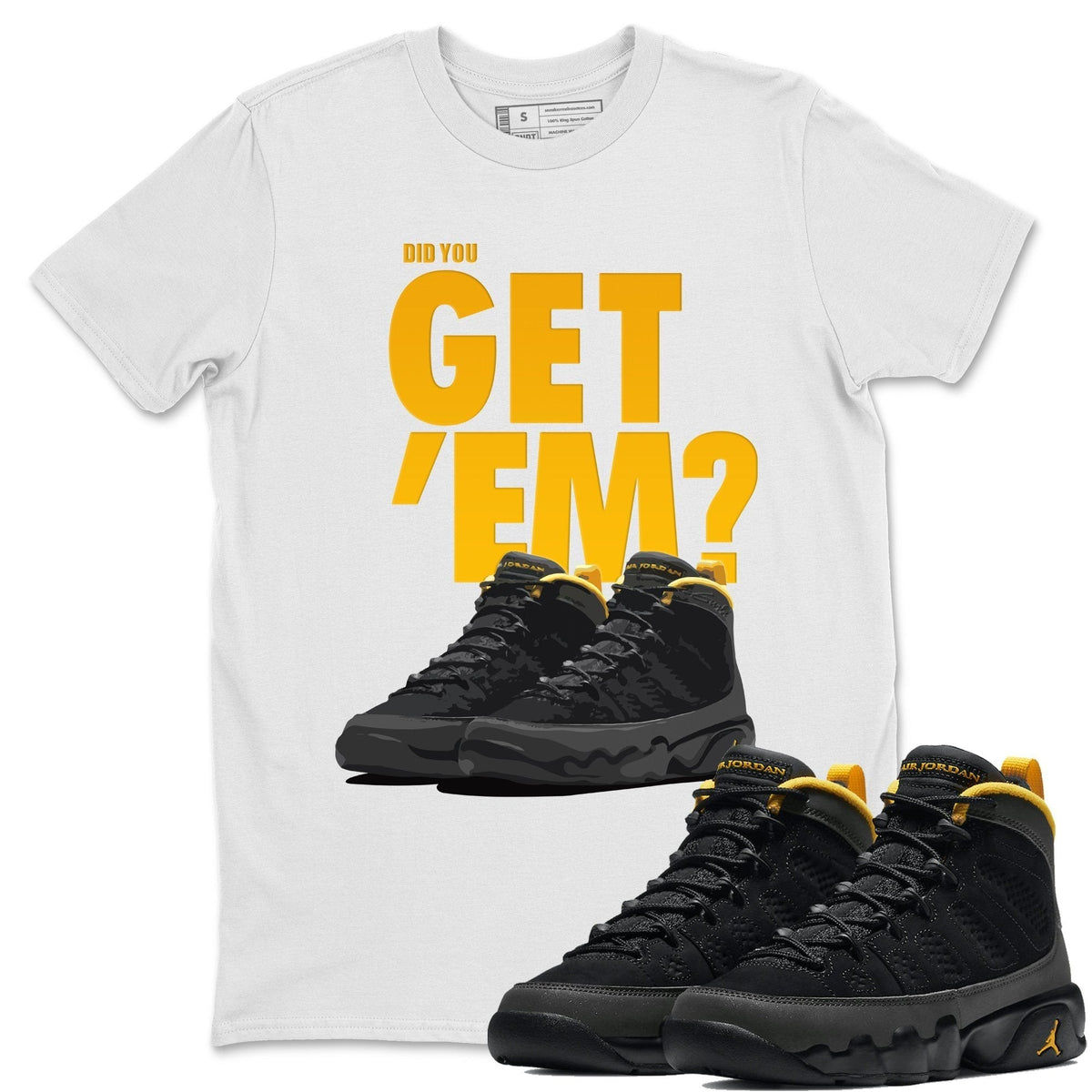 Jordan 9 University Gold Shirt To Match Jordans Did You Get Em Drip Gear Zone Sneaker Tees Jordan 9 University Gold Drip Gear Zone Drip Gear Zone Sneaker Matching Clothing Unisex Shirts