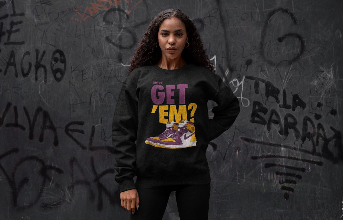 Jordan 1 Brotherhood Sneaker Matching T-Shirt Did You Get Em SNRT Sneaker Tees Jordan 1 Brotherhood Drip Gear Zone Crew Neck Tees