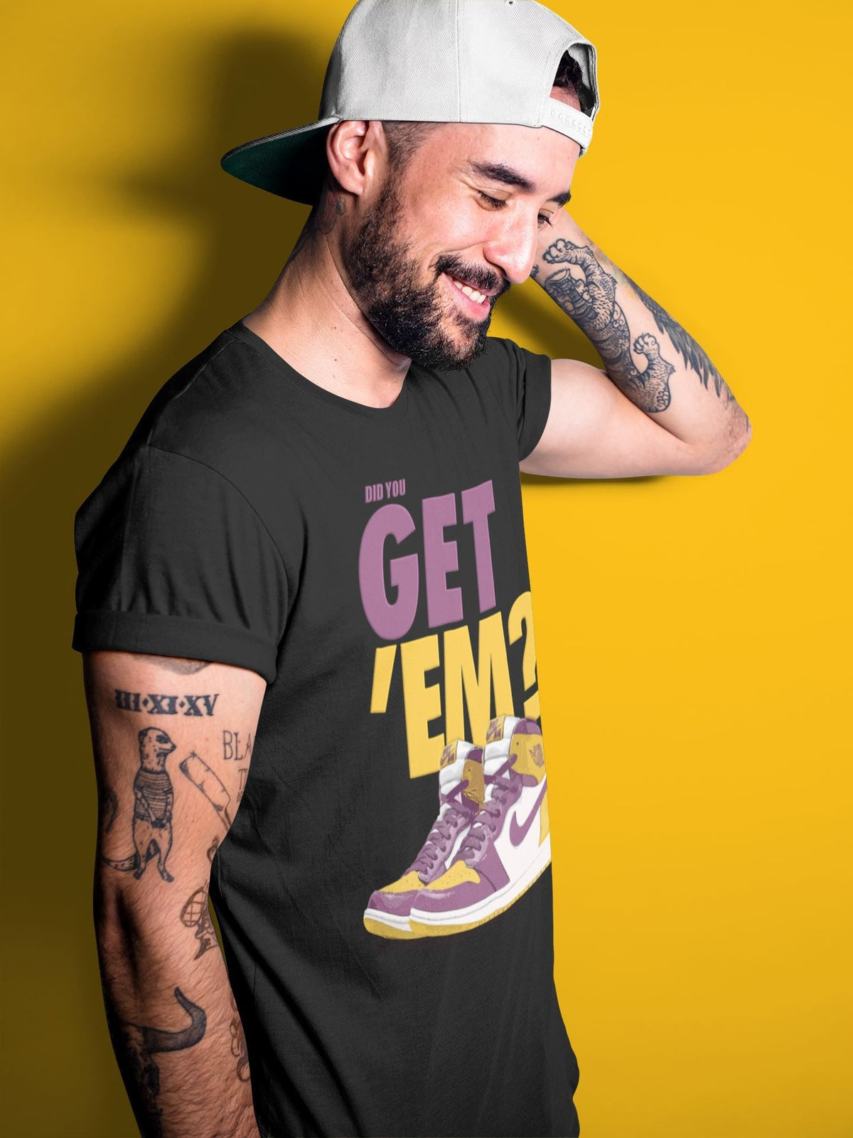 Jordan 1 Brotherhood Sneaker Matching T-Shirt Did You Get Em SNRT Sneaker Tees Jordan 1 Brotherhood Drip Gear Zone Crew Neck Tees