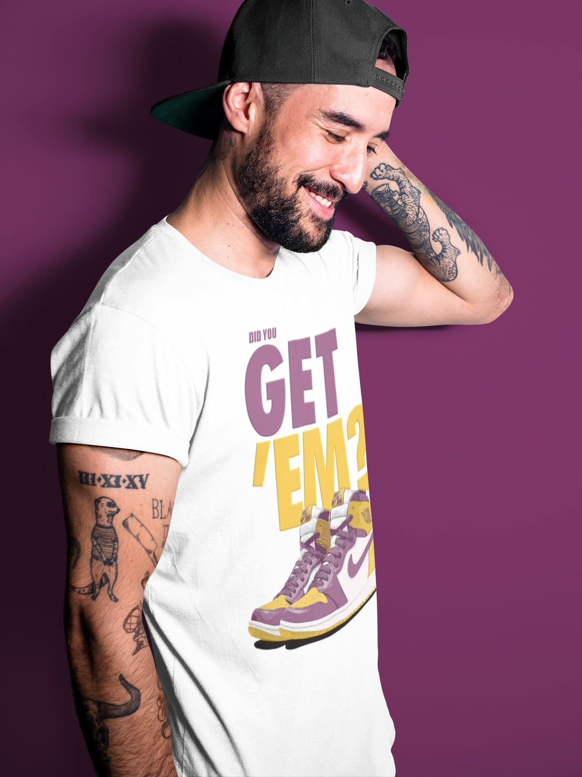 Jordan 1 Brotherhood Sneaker Matching T-Shirt Did You Get Em SNRT Sneaker Tees Jordan 1 Brotherhood Drip Gear Zone Crew Neck Tees
