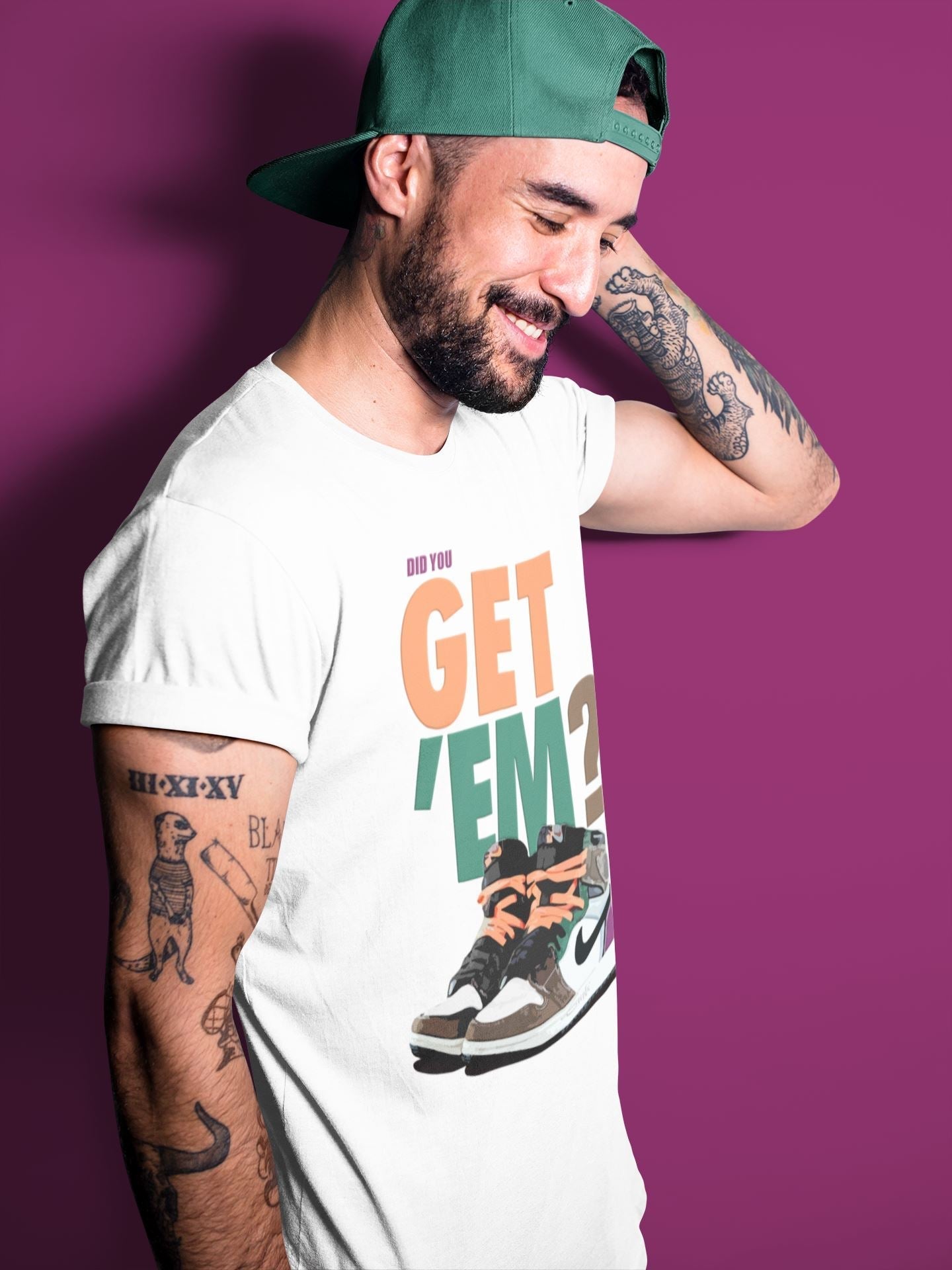 Jordan 1 Hand Crafted Sneaker Matching T-Shirt Did You Get Em SNRT Sneaker Tees Jordan 1 Hand Crafted Drip Gear Zone Crew Neck Tees