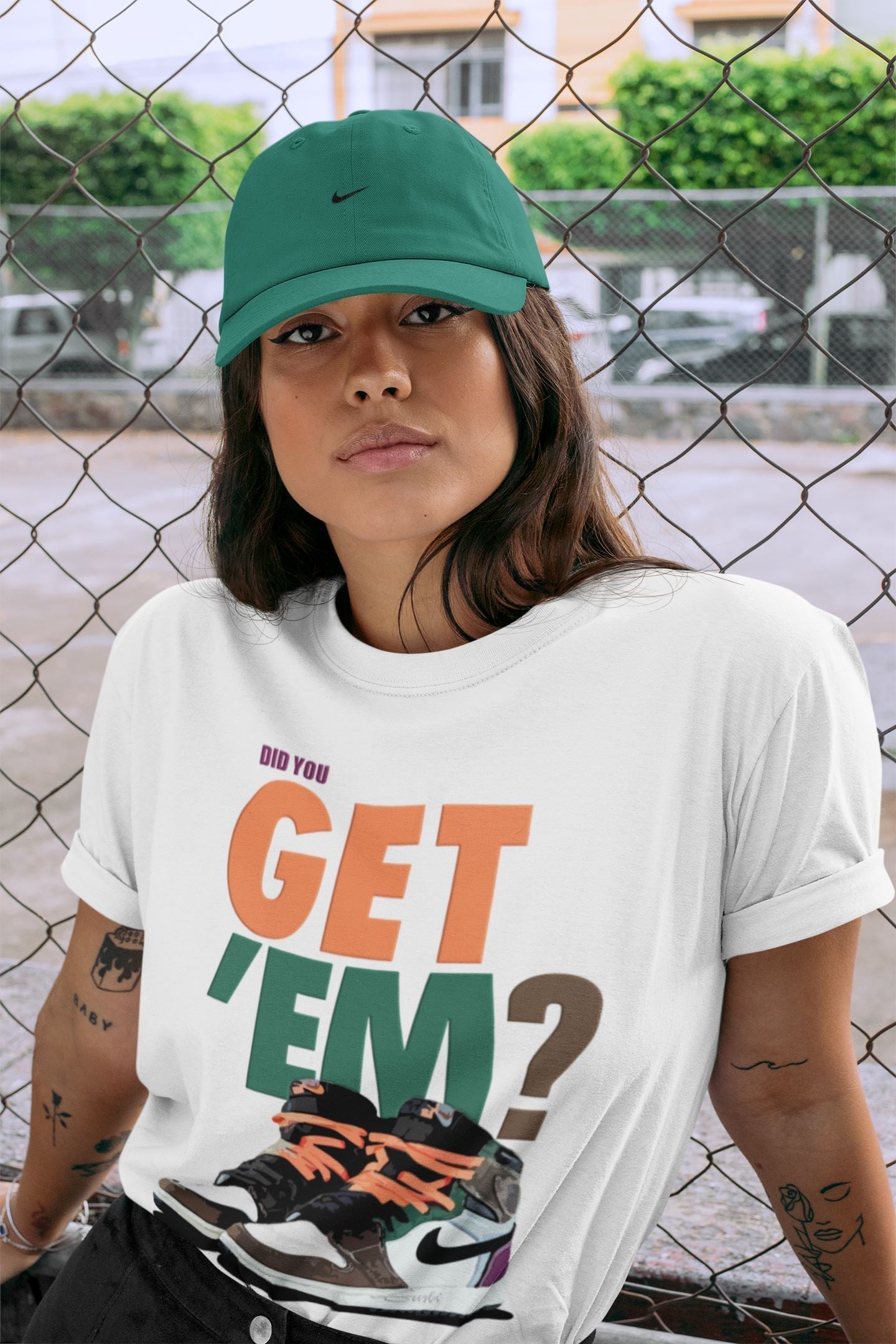 Jordan 1 Hand Crafted Sneaker Matching T-Shirt Did You Get Em SNRT Sneaker Tees Jordan 1 Hand Crafted Drip Gear Zone Crew Neck Tees