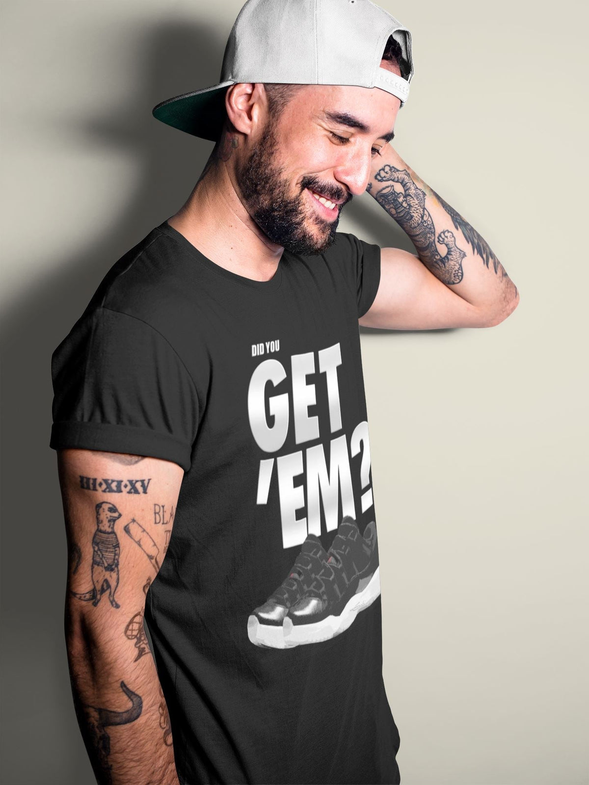 Jordan 11 72-10 Sneaker Matching T-Shirt Did You Get Em SNRT Sneaker Tees Jordan 11 72-10 Drip Gear Zone Crew Neck Tees