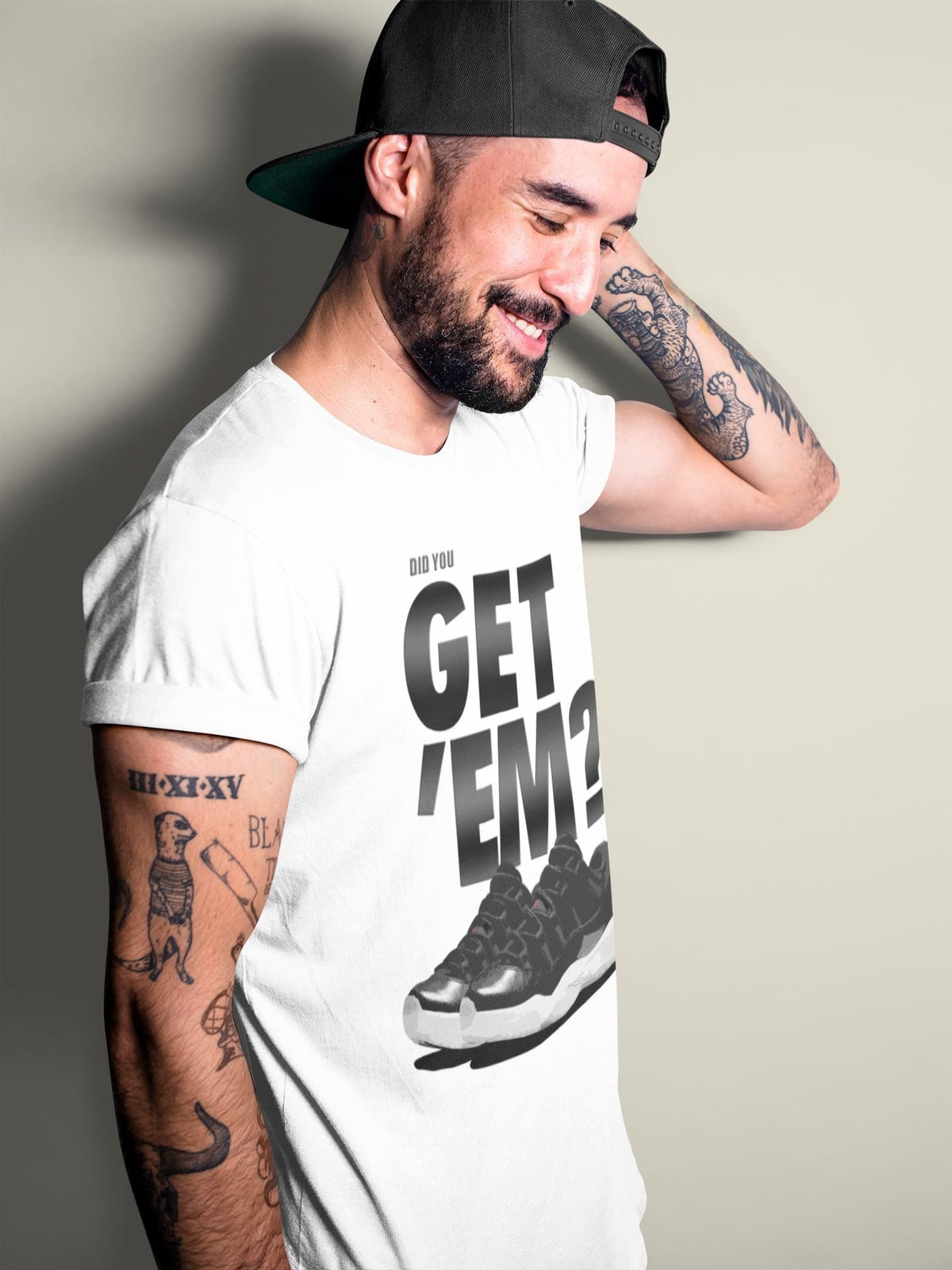 Jordan 11 72-10 Sneaker Matching T-Shirt Did You Get Em SNRT Sneaker Tees Jordan 11 72-10 Drip Gear Zone Crew Neck Tees