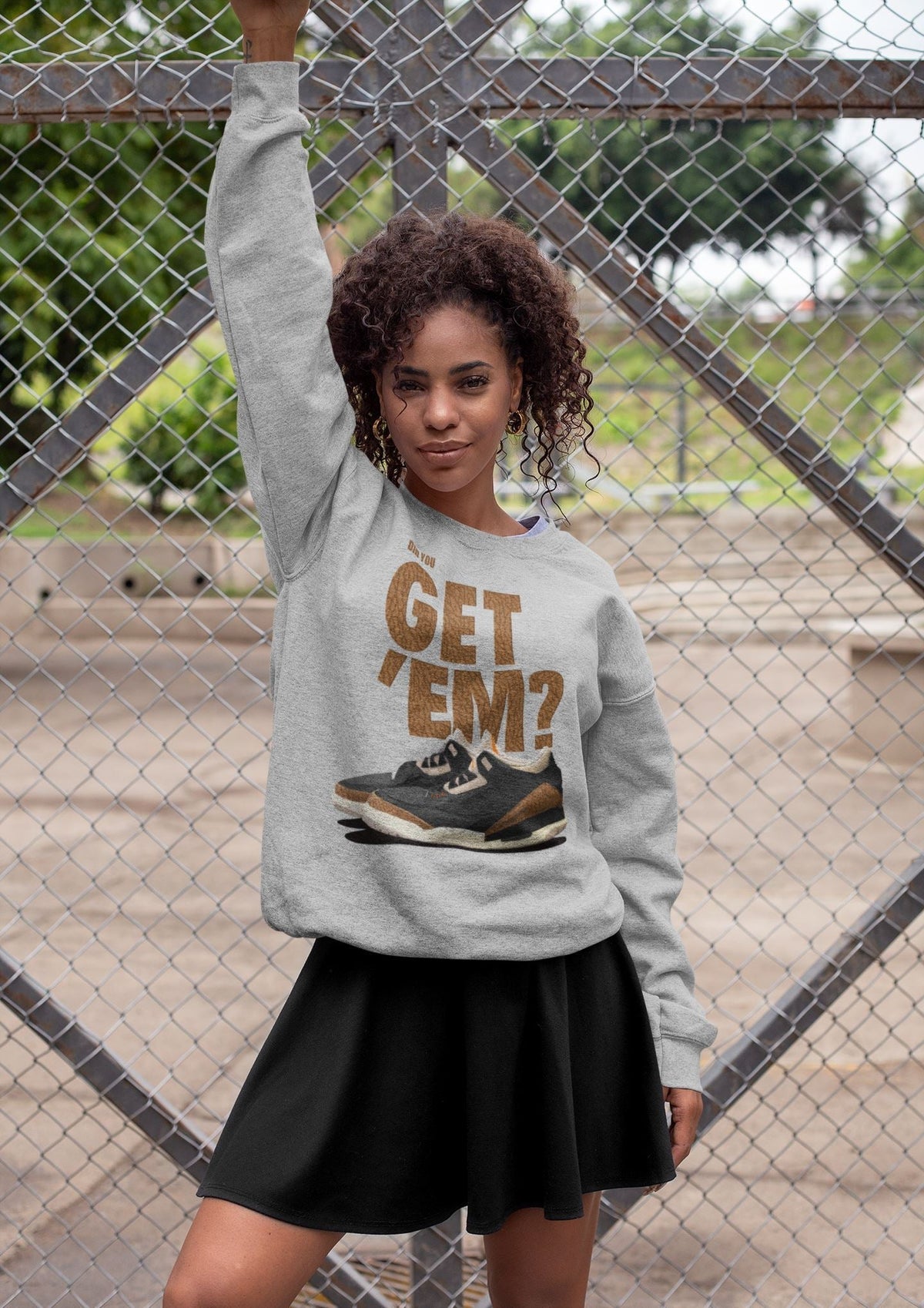 Jordan 3 Desert Elephant Sneaker Matching T-Shirt Did You Get 'Em SNRT Sneaker Tees Jordan 3 Desert Elephant Drip Gear Zone Crew Neck Tees