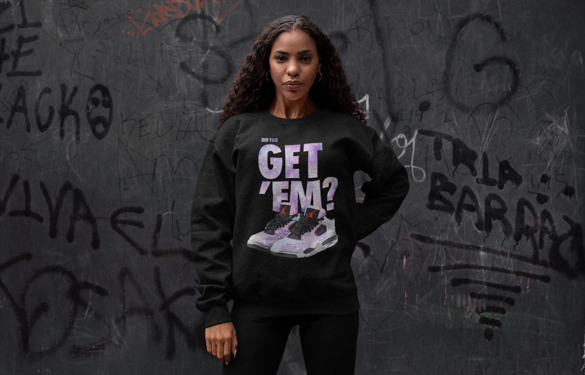 Jordan 4 Zen Master Sneaker Matching T-Shirt Did You Get Em SNRT Sneaker Tees Jordan 4 Zen Master Drip Gear Zone Crew Neck Tees
