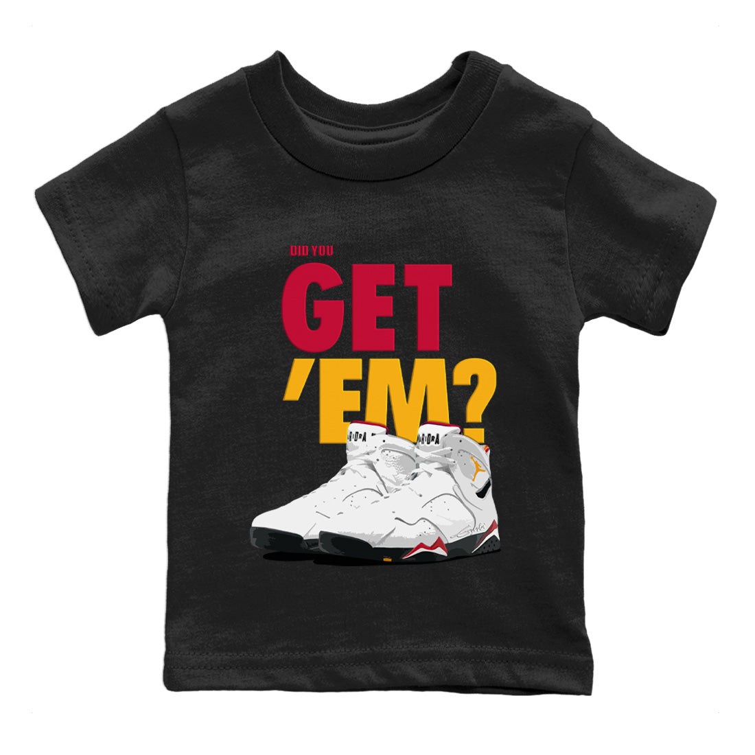 Jordan 7 Cardinal Shirt To Match Jordans Did You Get 'Em Drip Gear Zone Sneaker Tees Jordan 7 Cardinal Drip Gear Zone Drip Gear Zone Sneaker Matching Clothing Kids Shirts
