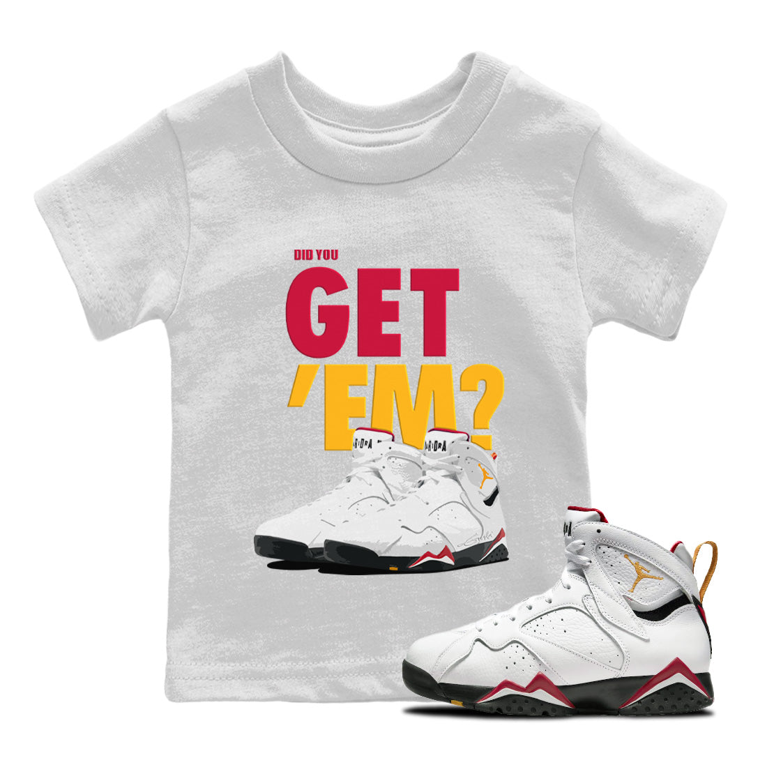 Jordan 7 Cardinal Shirt To Match Jordans Did You Get 'Em Drip Gear Zone Sneaker Tees Jordan 7 Cardinal Drip Gear Zone Drip Gear Zone Sneaker Matching Clothing Kids Shirts