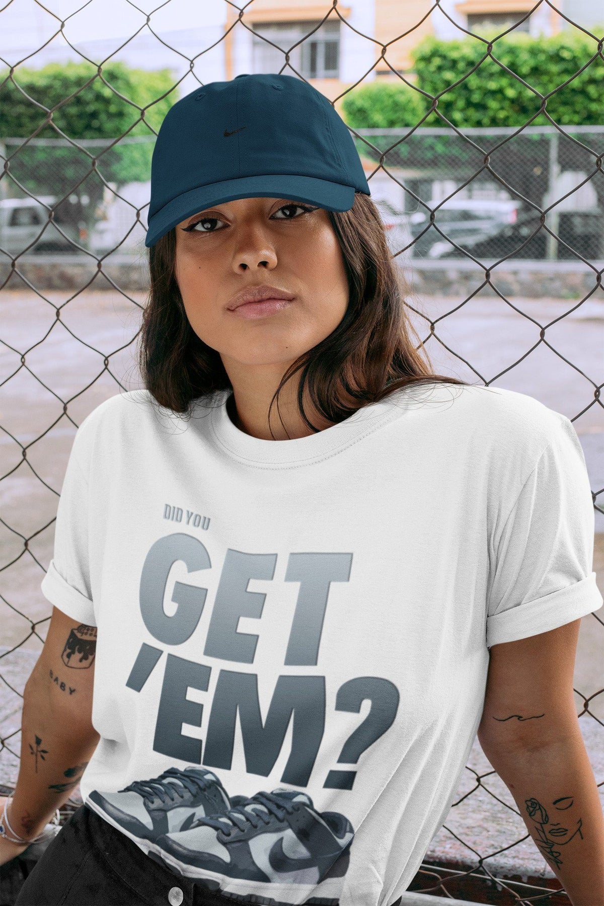 Dunk championship Grey Sneaker Match Tees Did You Get Em Drip Gear Zone Dunk championship Grey Drip Gear Zone Crew Neck Shirts