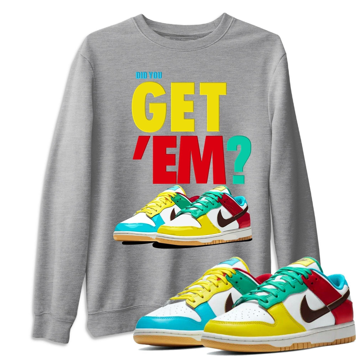 Dunk Free 99 White Sneaker Match Tees Did You Get Em Drip Gear Zone Dunk Free 99 White Drip Gear Zone Crew Neck Shirts