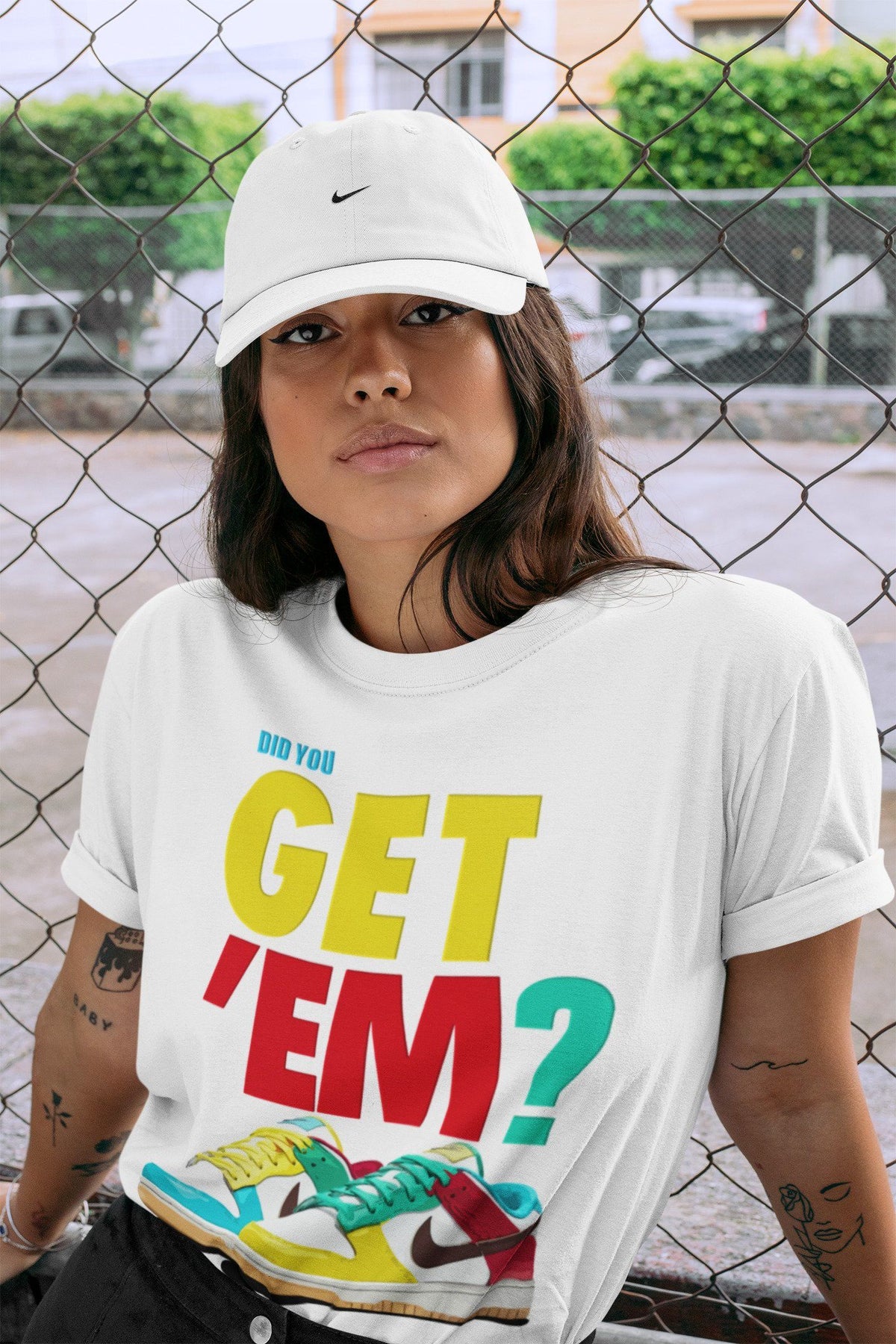Dunk Free 99 White Sneaker Match Tees Did You Get Em Drip Gear Zone Dunk Free 99 White Drip Gear Zone Crew Neck Shirts