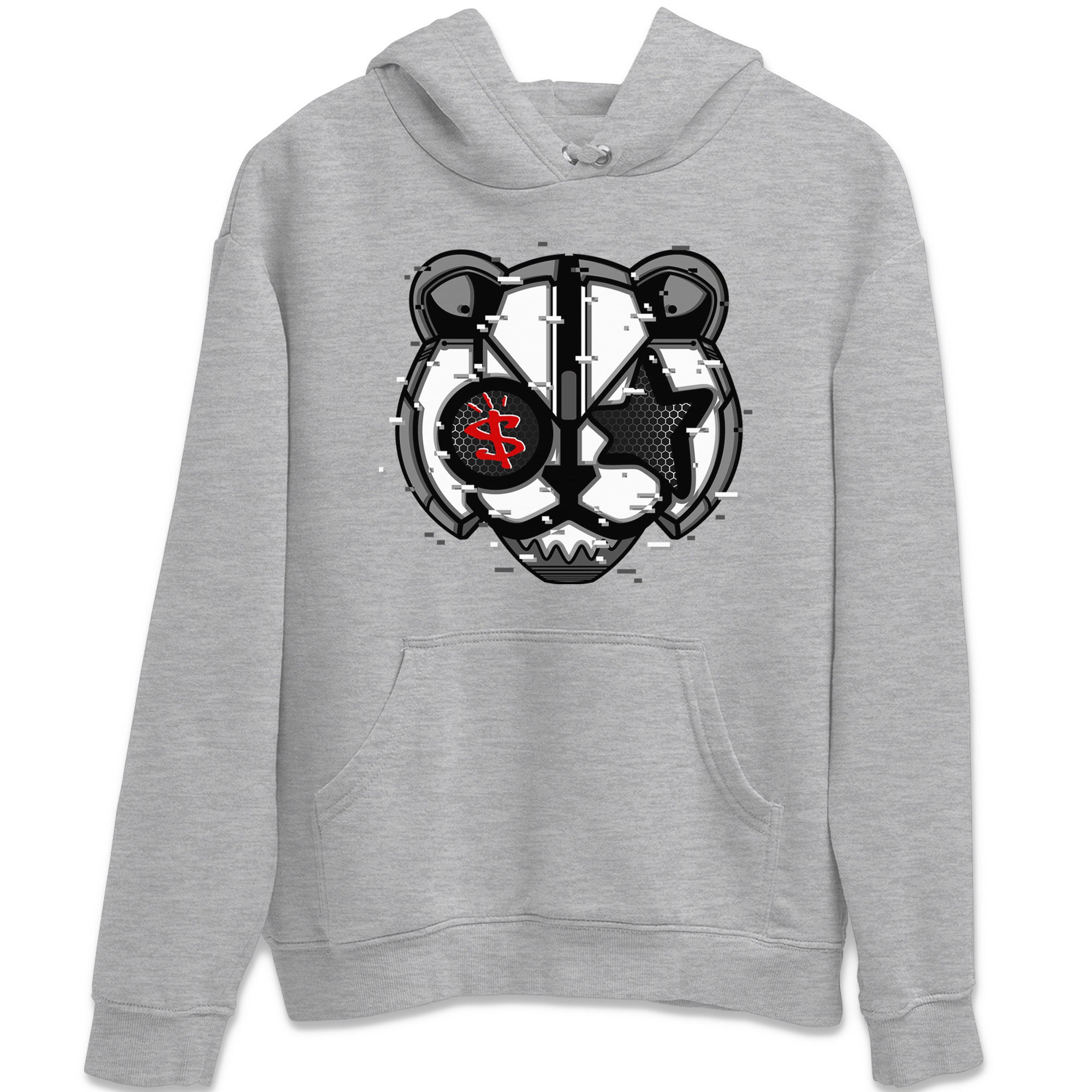 Air Jordan 13 Black Flint Sneaker Match Tees Digital Cat Face Streetwear Sneaker Shirt Air Jordan 13 Retro Black Flint Sneaker Release Tees Unisex Shirts Heather Grey 2