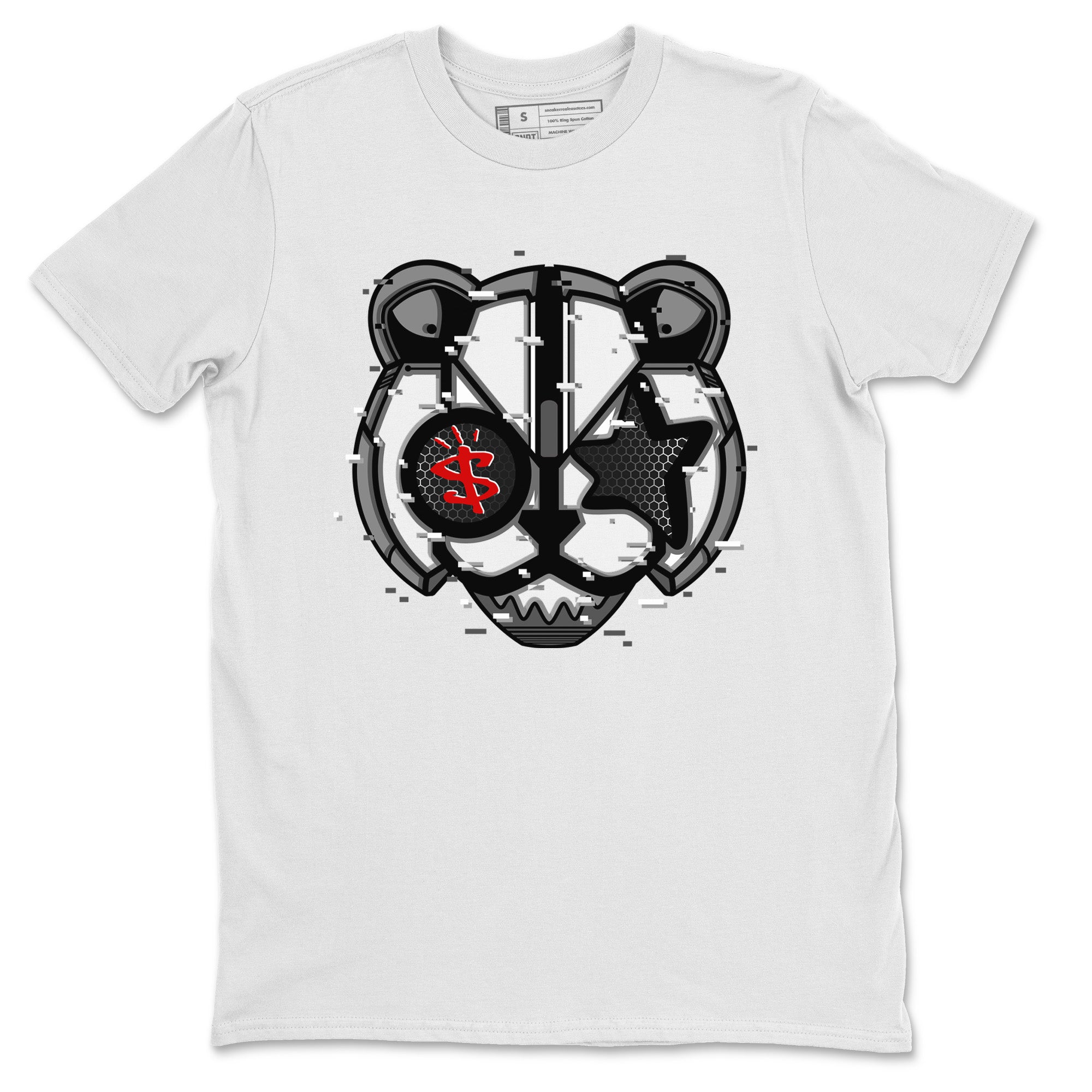 Air Jordan 13 Black Flint Sneaker Match Tees Digital Cat Face Streetwear Sneaker Shirt Air Jordan 13 Retro Black Flint Sneaker Release Tees Unisex Shirts White 2