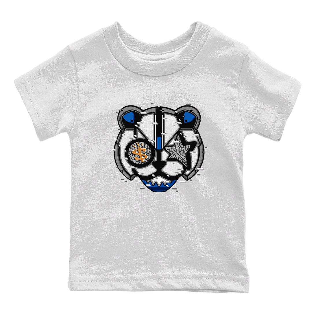 Air Jordan 3 Wizards Sneaker Match Tees Digital Cat Face Streetwear Sneaker Shirt Air Jordan 3 Retro Wizards Sneaker Release Tees Kids Shirts White 2