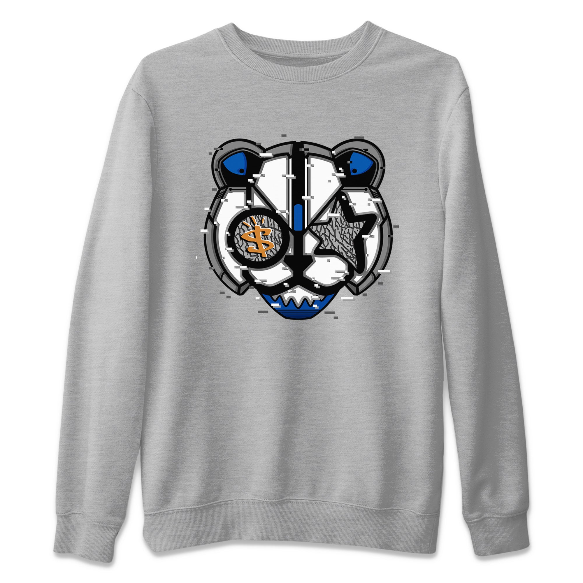 Air Jordan 3 Wizards Sneaker Match Tees Digital Cat Face Streetwear Sneaker Shirt Air Jordan 3 Retro Wizards Sneaker Release Tees Unisex Shirts Heather Grey 2