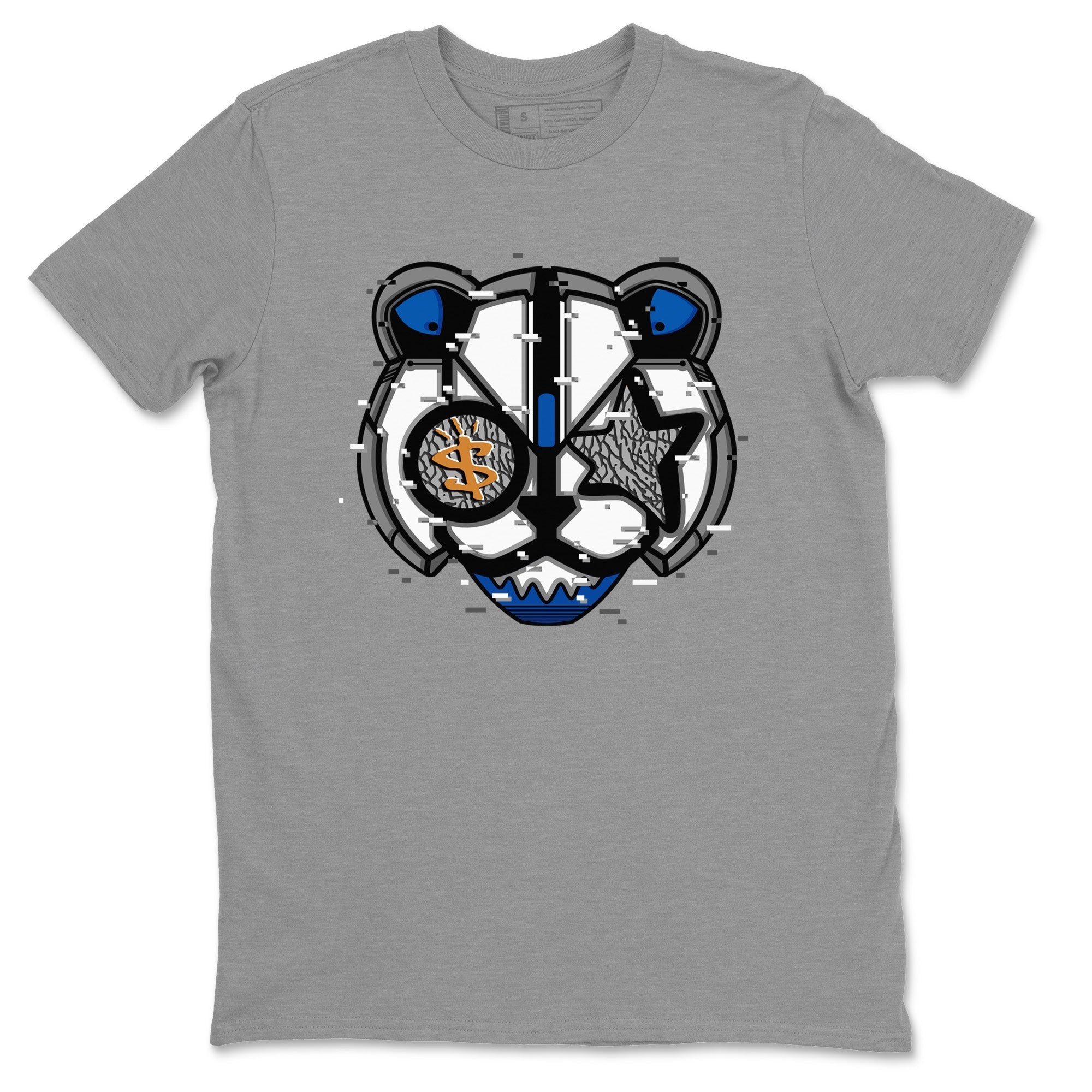 Air Jordan 3 Wizards Sneaker Match Tees Digital Cat Face Streetwear Sneaker Shirt Air Jordan 3 Retro Wizards Sneaker Release Tees Unisex Shirts Heather Grey 2