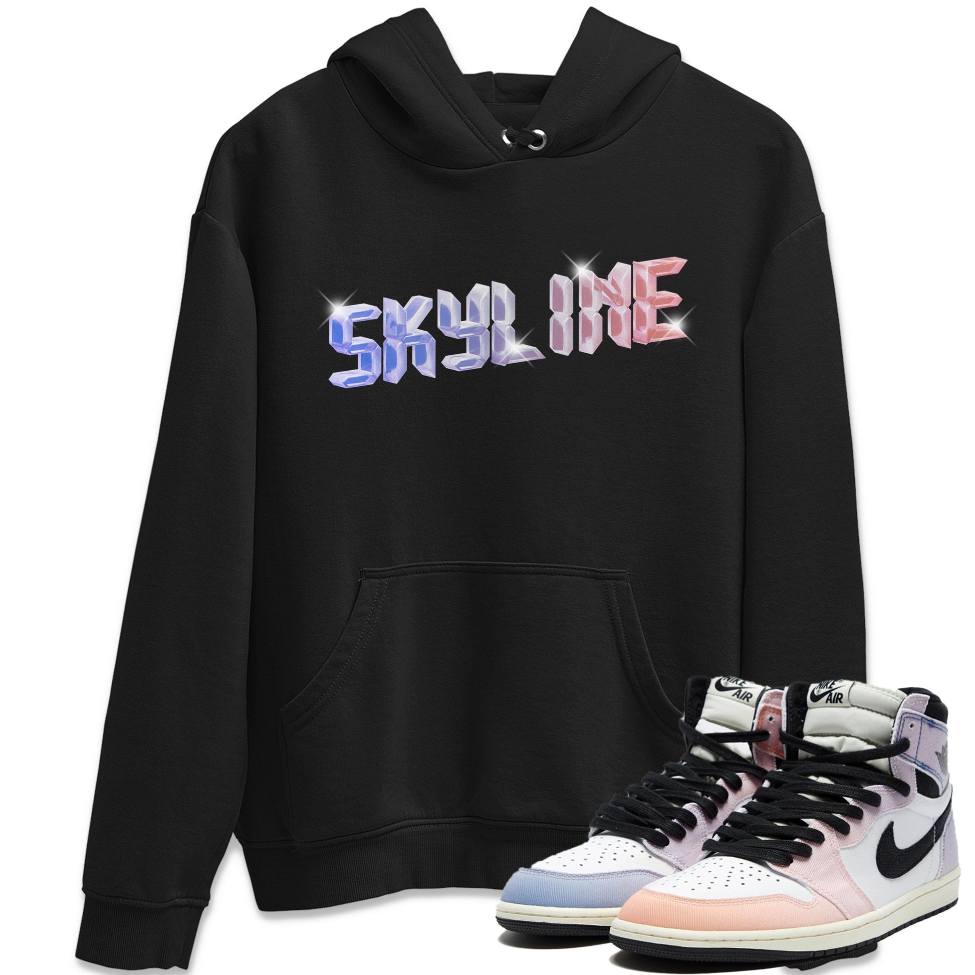 Air Jordan 1 Skyline Sneaker Tees Drip Gear Zone Digital Crystal Sneaker Tees AJ1 Skyline Shirt Unisex Shirts Black 1