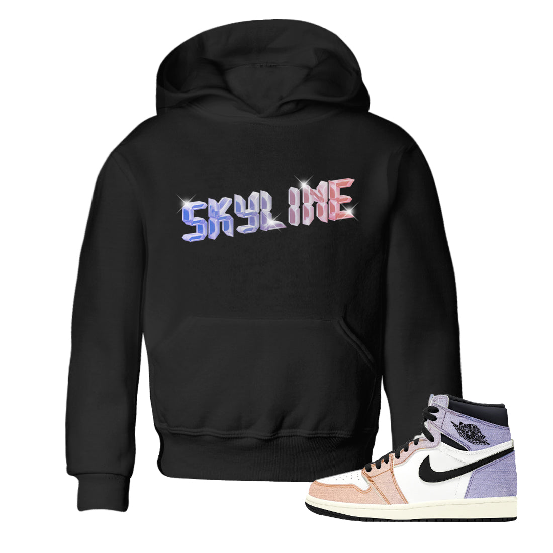 Air Jordan 1 Skyline Digital Crystal Baby and Kids Sneaker Tees Air Jordan 1 Skyline Kids Sneaker Tees Washing and Care Tip