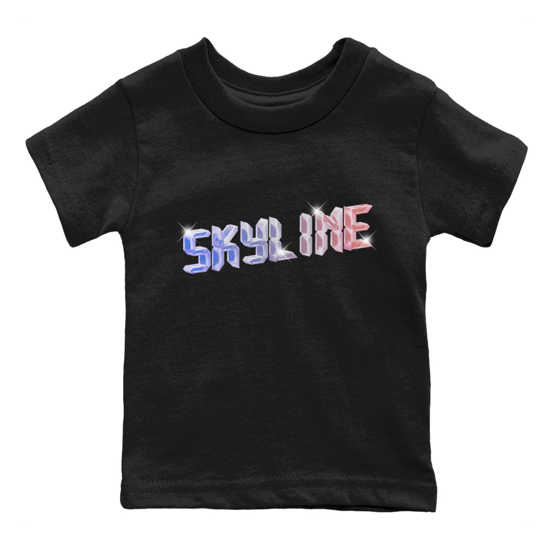 Air Jordan 1 Skyline Sneaker Tees Drip Gear Zone Digital Crystal Sneaker Tees AJ1 Skyline Shirt Kids Shirts Black 2