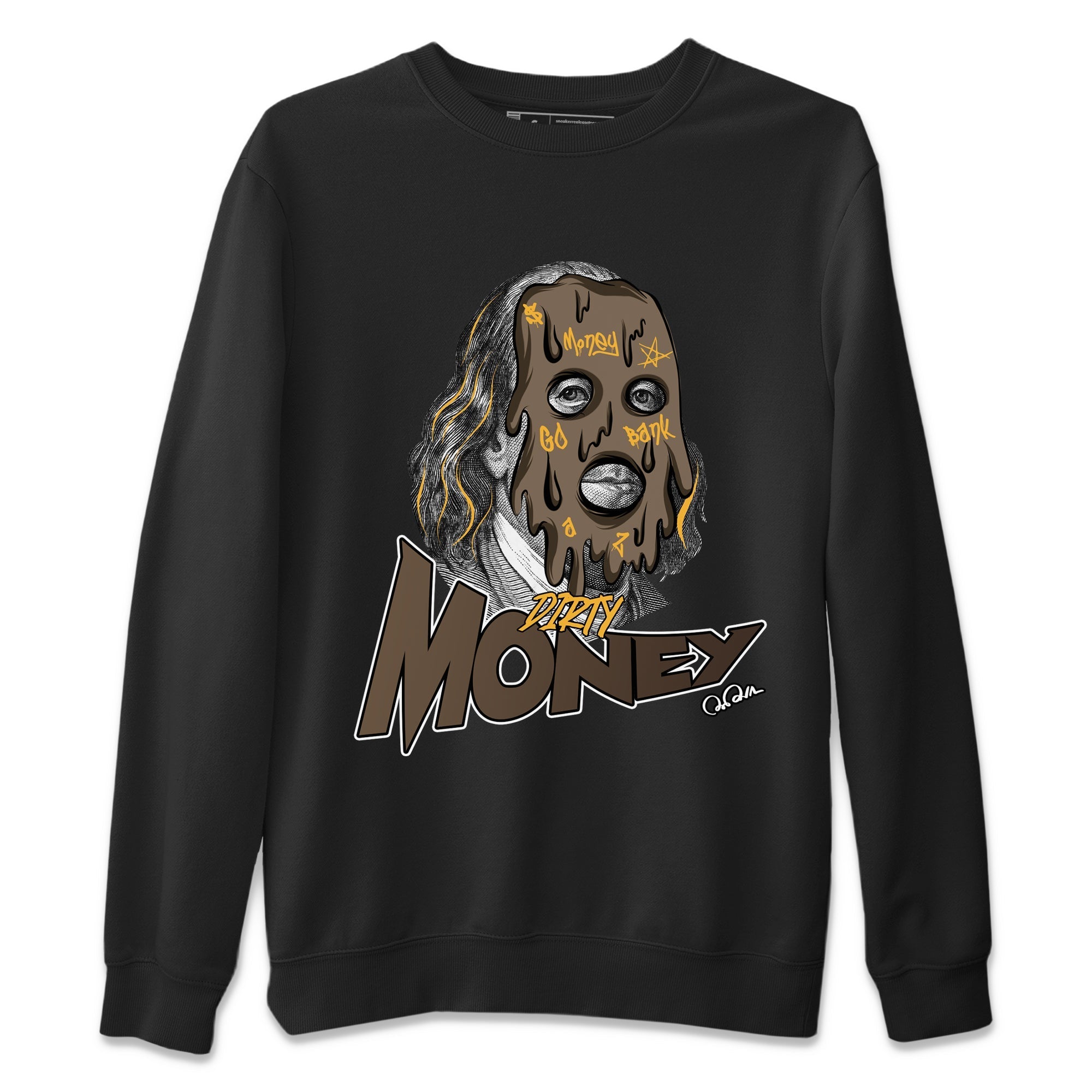 Air Jordan 1 Palomino shirt to match jordans Dirty Money Streetwear Sneaker Shirt AJ1 High Palomino Drip Gear Zone Sneaker Matching Clothing Unisex Black 2 T-Shirt