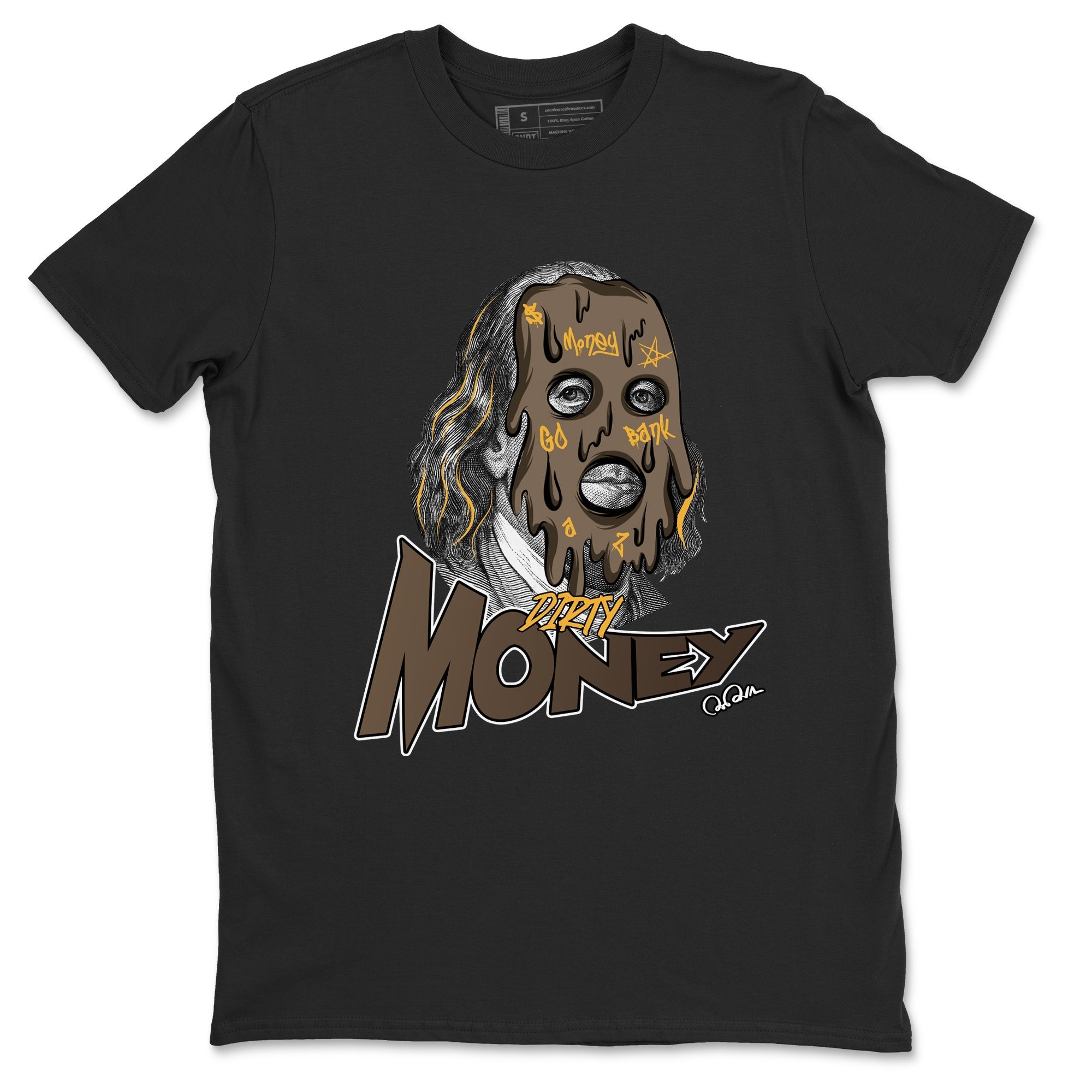 Air Jordan 1 Palomino shirt to match jordans Dirty Money Streetwear Sneaker Shirt AJ1 High Palomino Drip Gear Zone Sneaker Matching Clothing Unisex Black 2 T-Shirt