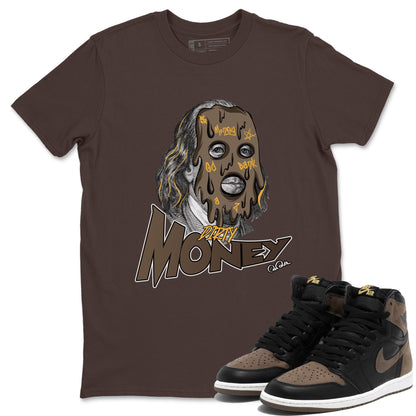 Air Jordan 1 Palomino shirt to match jordans Dirty Money Streetwear Sneaker Shirt AJ1 High Palomino Drip Gear Zone Sneaker Matching Clothing Unisex Dark Chocolate 1 T-Shirt