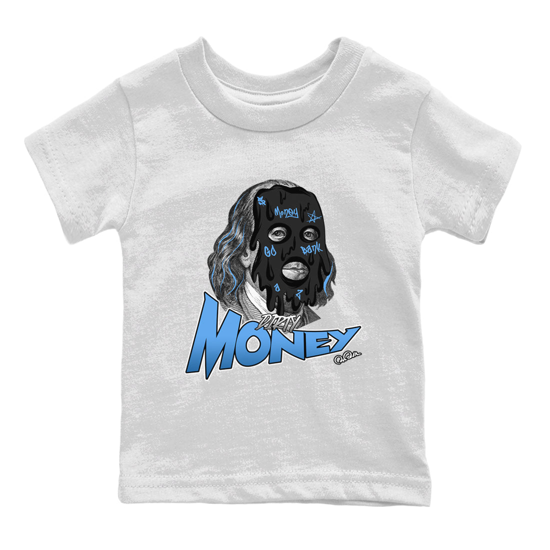 Air Jordan 1 Retro High OG UNC Toe Shirt to match Jordans Dirty Money Streetwear Sneaker Shirt 1s UNC Toe Drip Gear Zone Sneaker Matching Clothing Kids and Baby Tees White 2