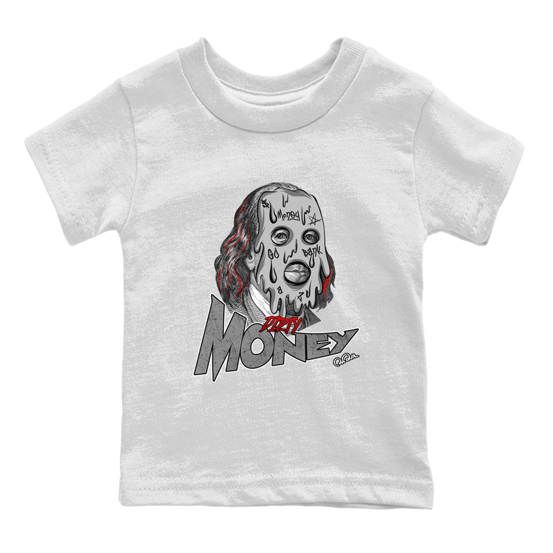 Air Jordan 1 Washed Heritage Sneaker Match Tees Dirty Money Streetwear Sneaker Shirt AJ1 Washed Heritage Sneaker Release Tees Kids Shirts White 2