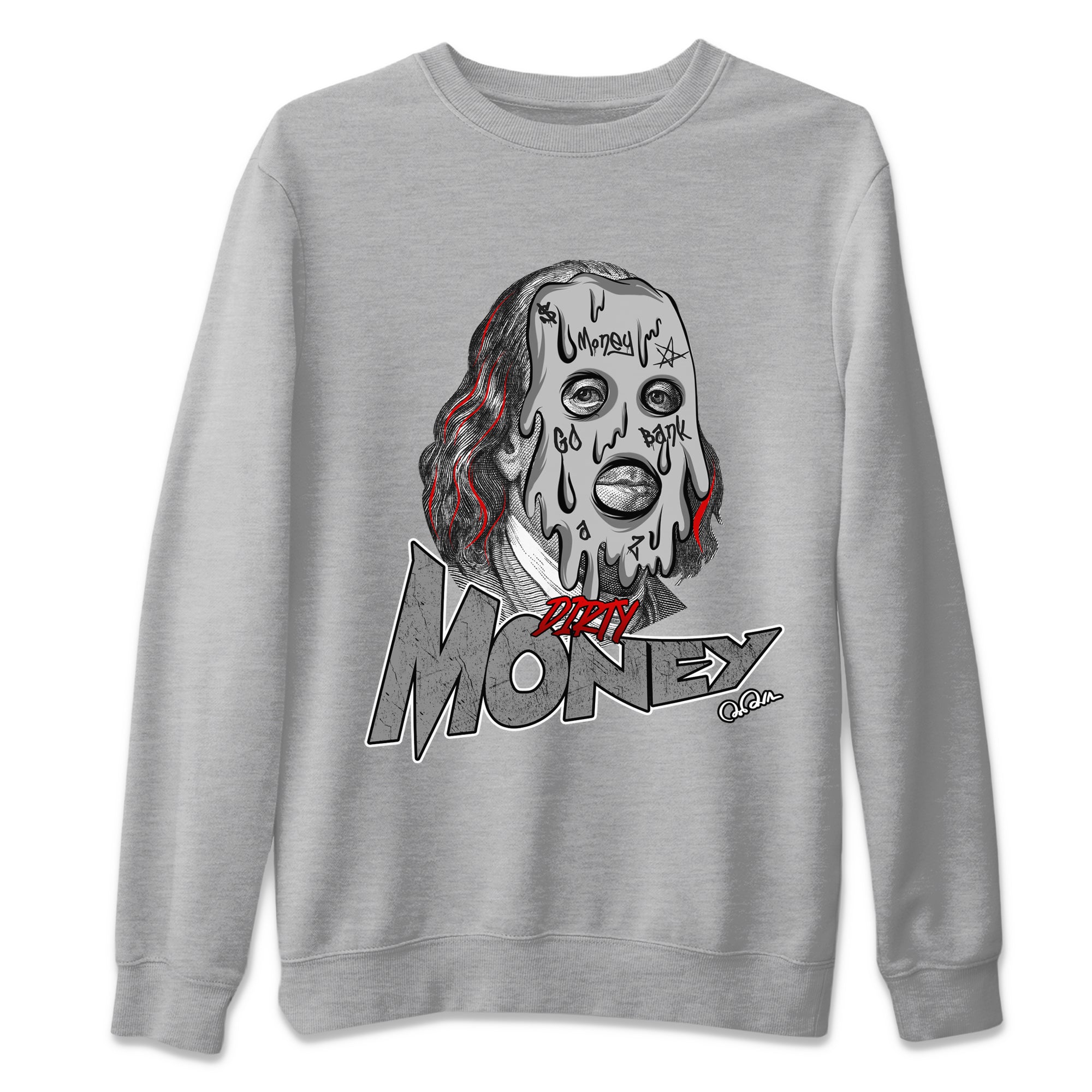 Air Jordan 1 Washed Heritage Sneaker Match Tees Dirty Money Streetwear Sneaker Shirt AJ1 Washed Heritage Sneaker Release Tees Unisex Shirts Heather Grey 2