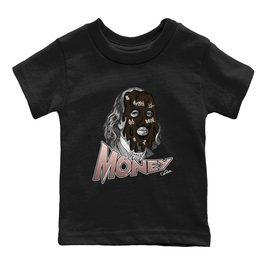 Air Jordan 11 Neapolitan shirt to match jordans Dirty Money sneaker matching t-shirts and clothing AJ11 Neapolitan Drip Gear Zone Youth Kids Toddler Black 2 T-Shirt