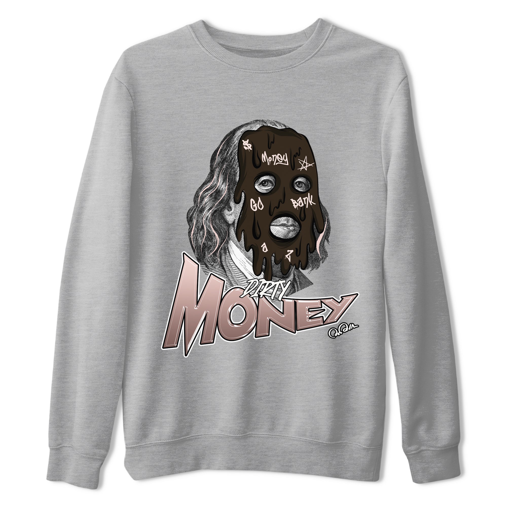 Air Jordan 11 Neapolitan shirt to match jordans Dirty Money sneaker matching t-shirts and clothing AJ11 Neapolitan Drip Gear Zone Cotton Casual Unisex Heather Grey 2 T-Shirt
